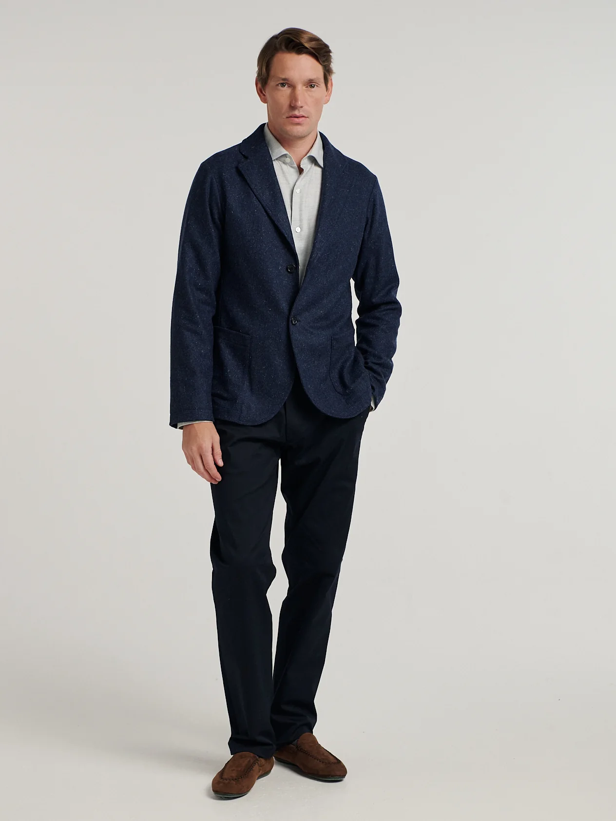 Blue 2 Button Wool Jacket - Image 6