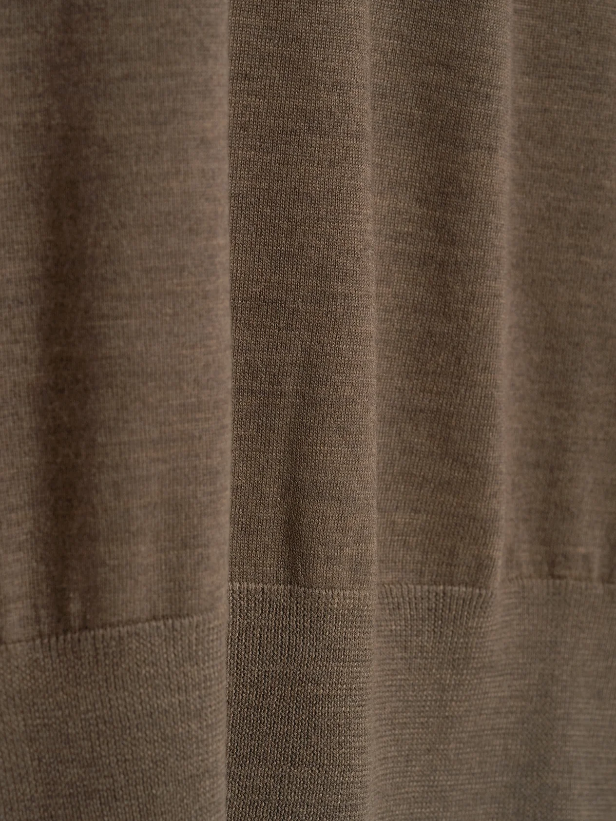 Brown 3 Button Merino Polo Shirt - Image 6