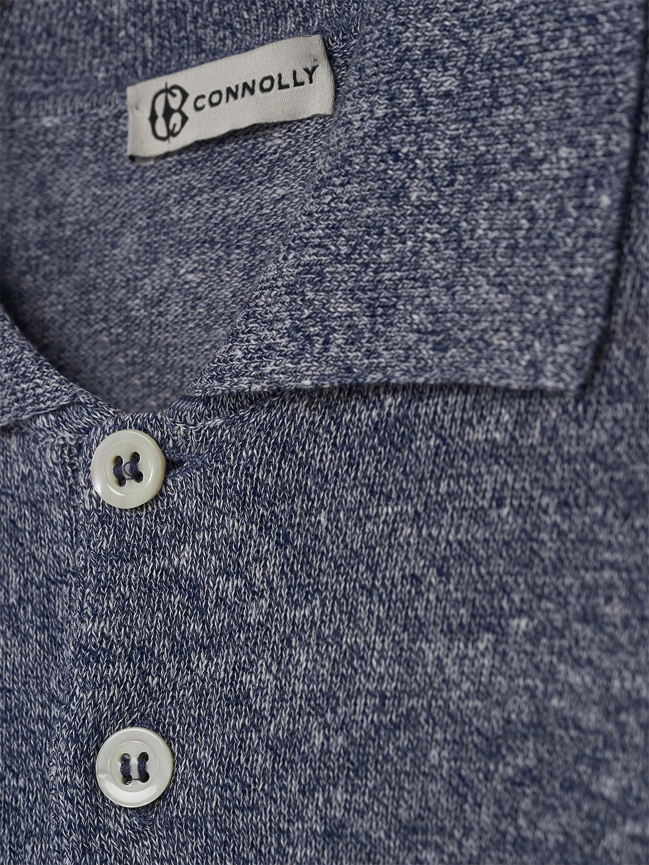 Navy 3 Button Polo - Image 2