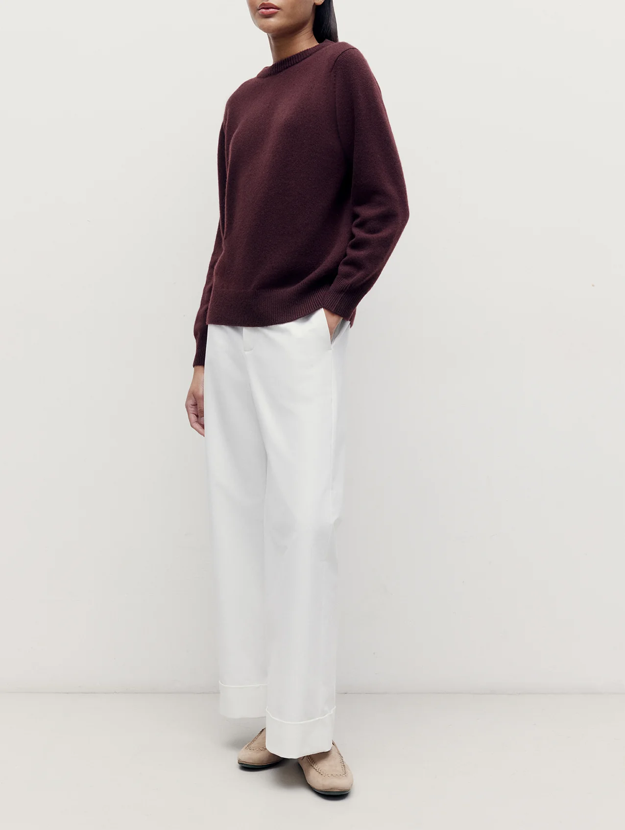 Burgundy 4 Ply Favourite Sweater - Image 11