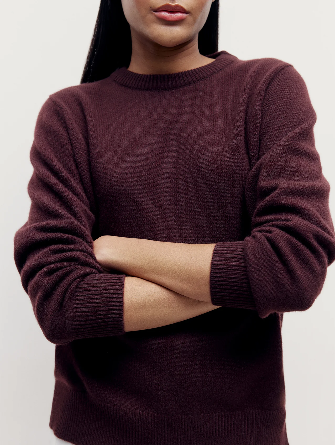 Burgundy 4 Ply Favourite Sweater - Image 14