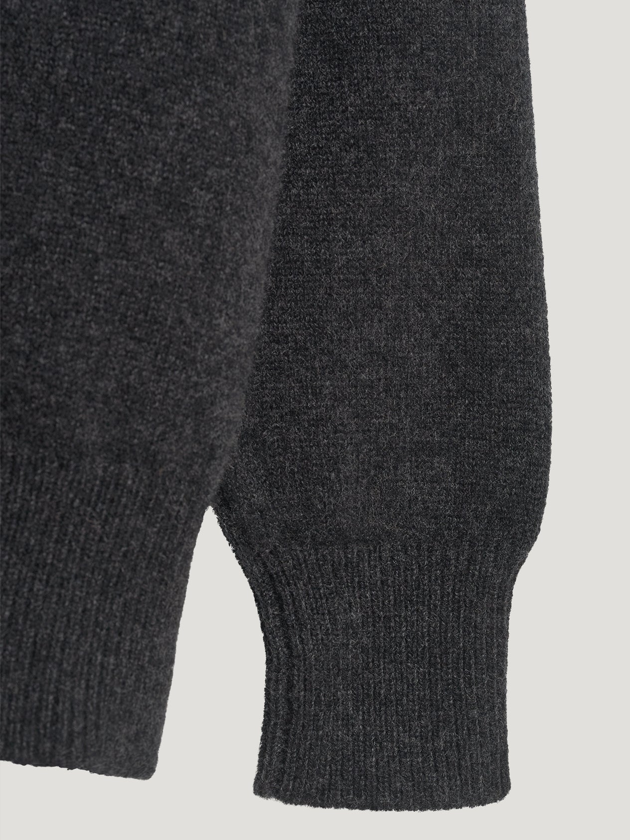 Charcoal 4 Ply Favourite V Neck Sweater - Image 5