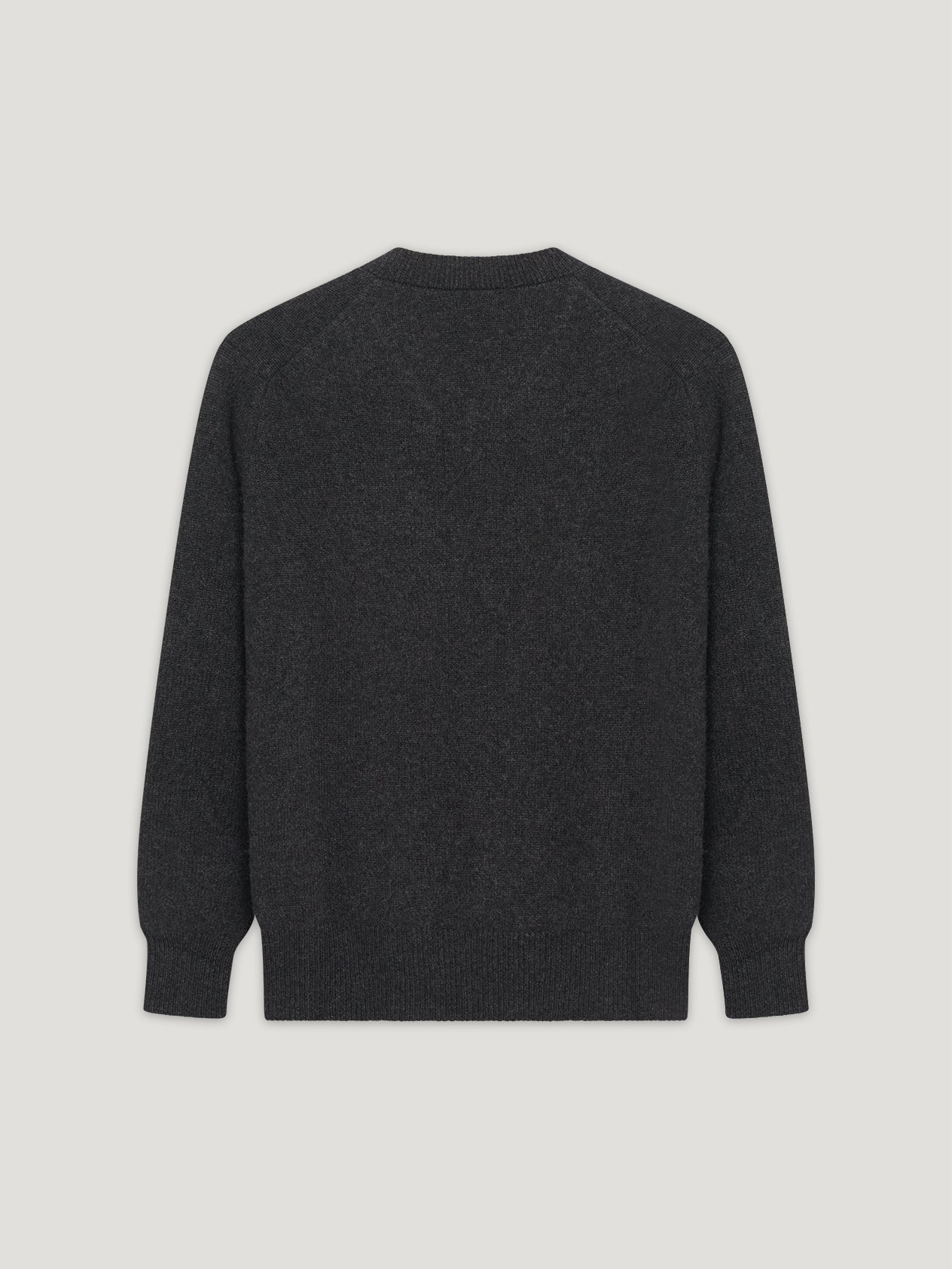 Charcoal 4 Ply Favourite V Neck Sweater - Image 6