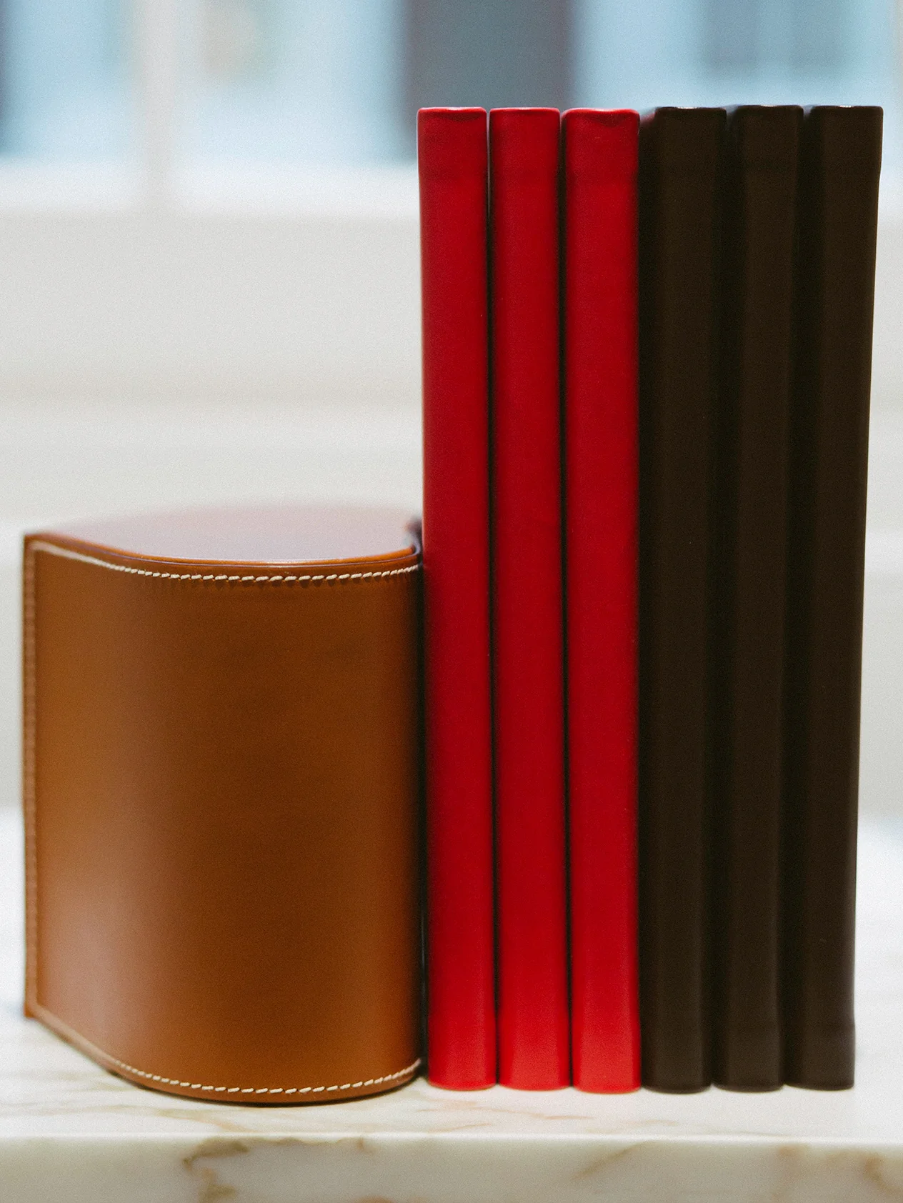 Black A4 Leather Bound Notebook - Image 3