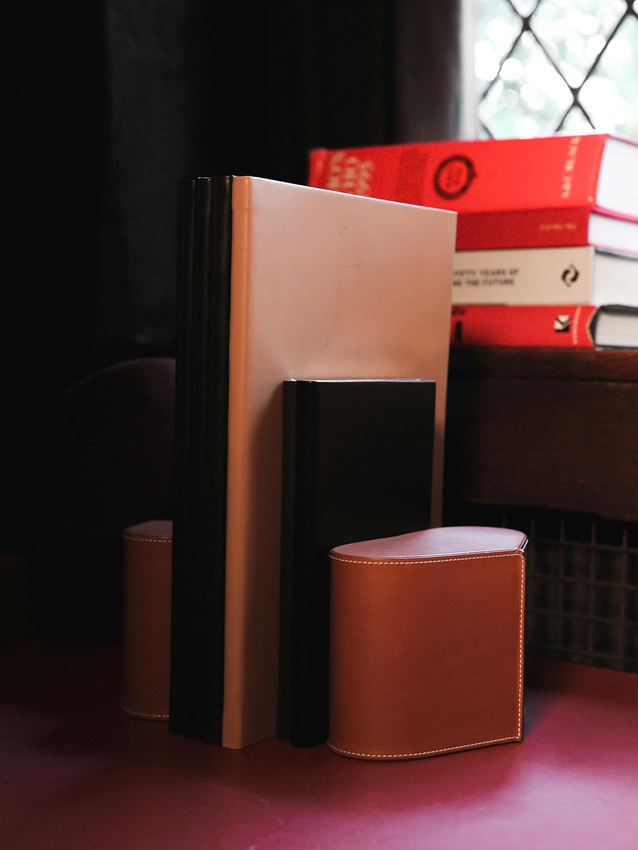 Tan Book Ends Set 1904 - Image 5