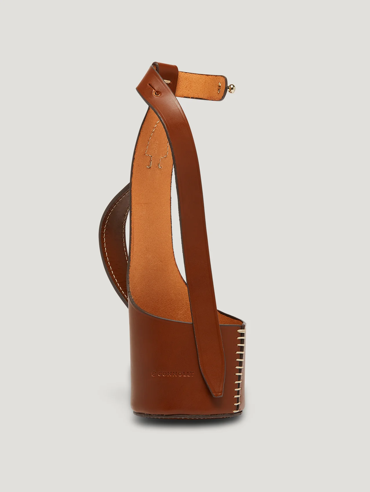 Gold Leather Wine Holder - Image 2