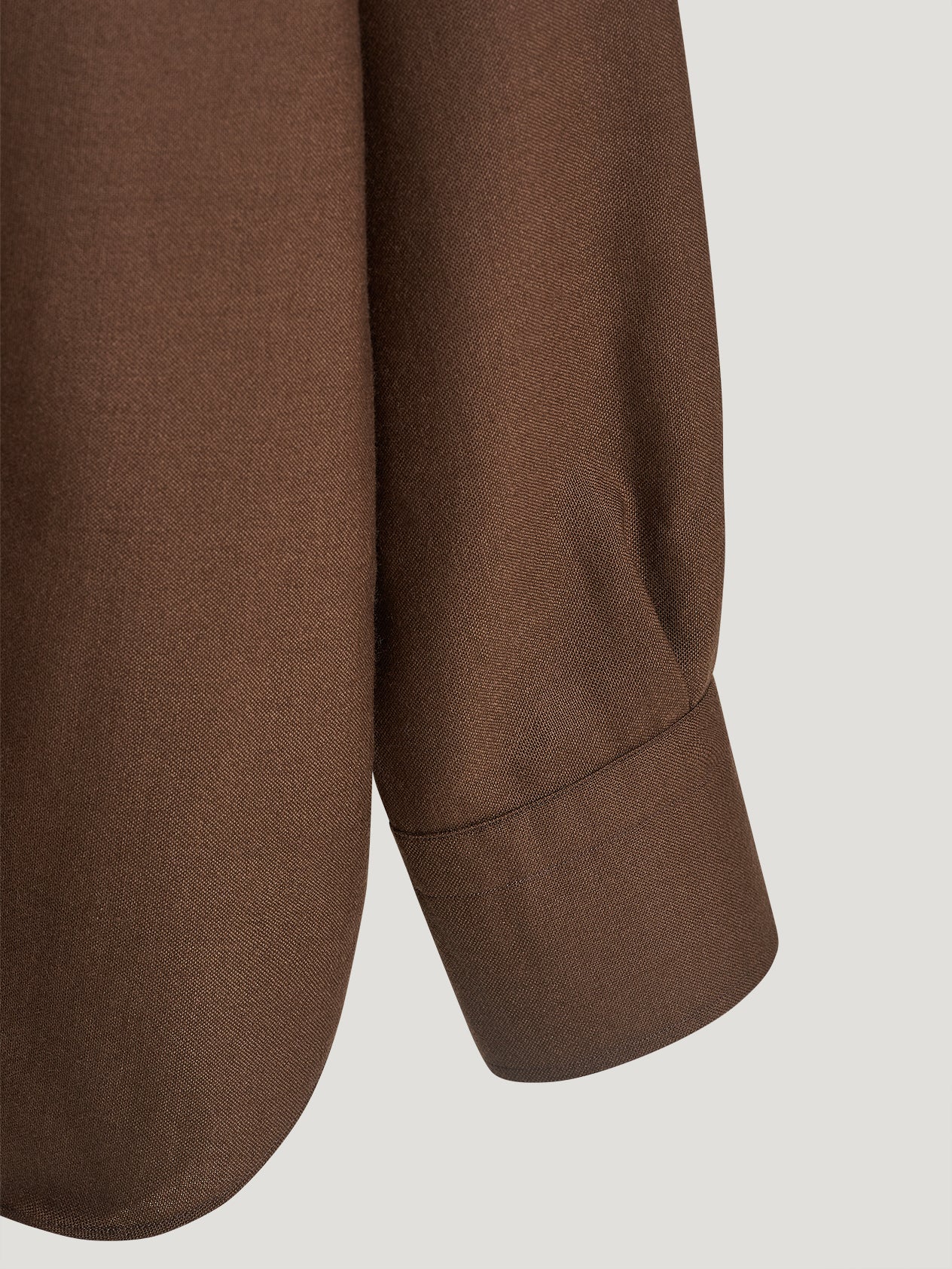 Brown Cashmere Hand Finish Shirt - Image 3