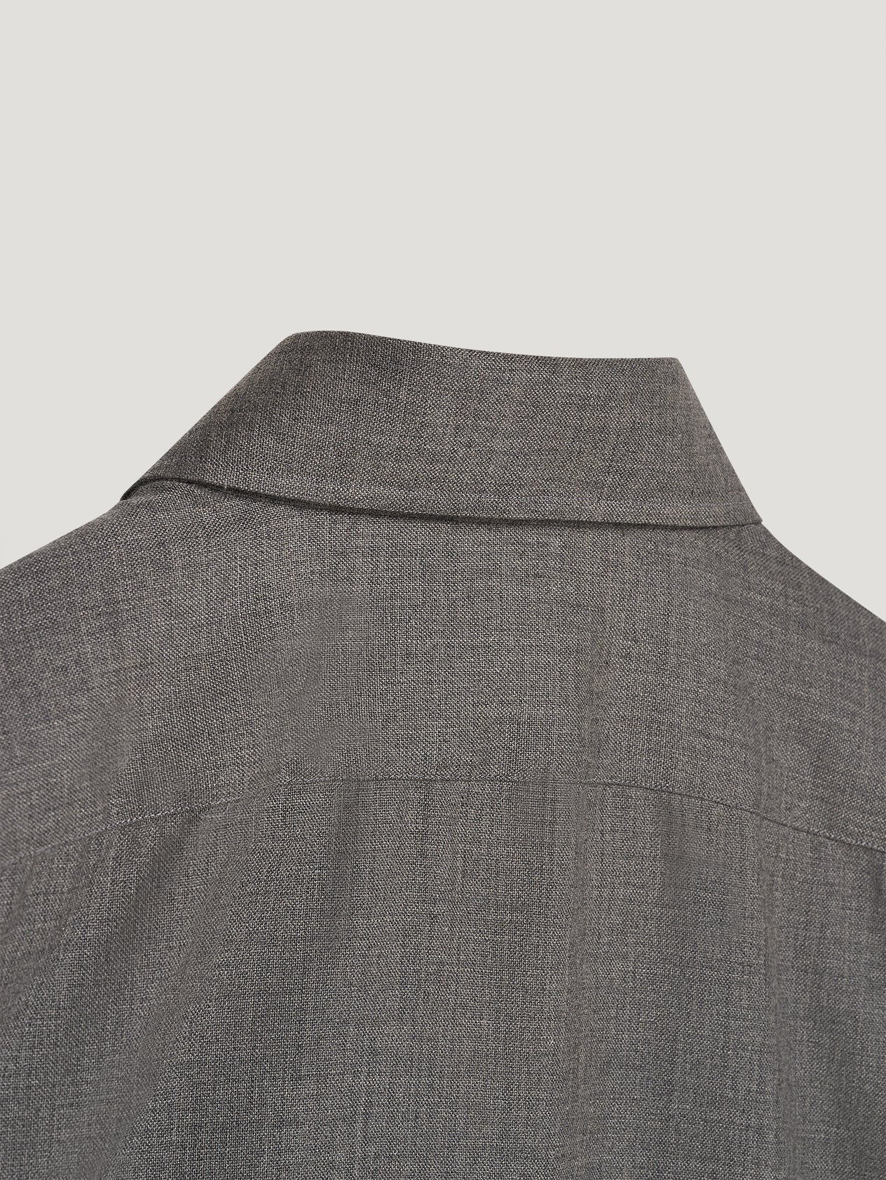 Grey Cashmere Hand Finish Shirt - Image 5