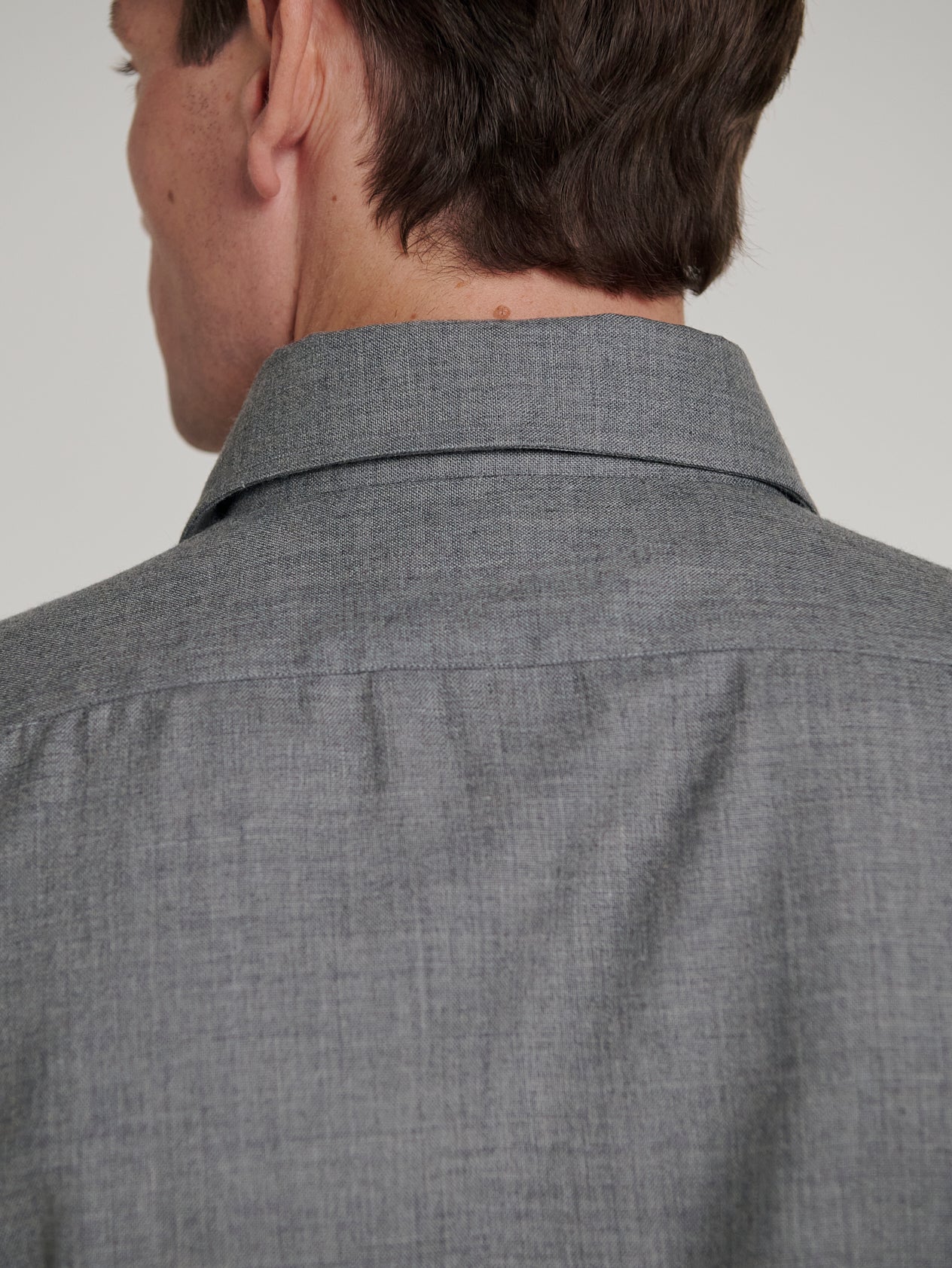 Grey Cashmere Hand Finish Shirt - Image 7