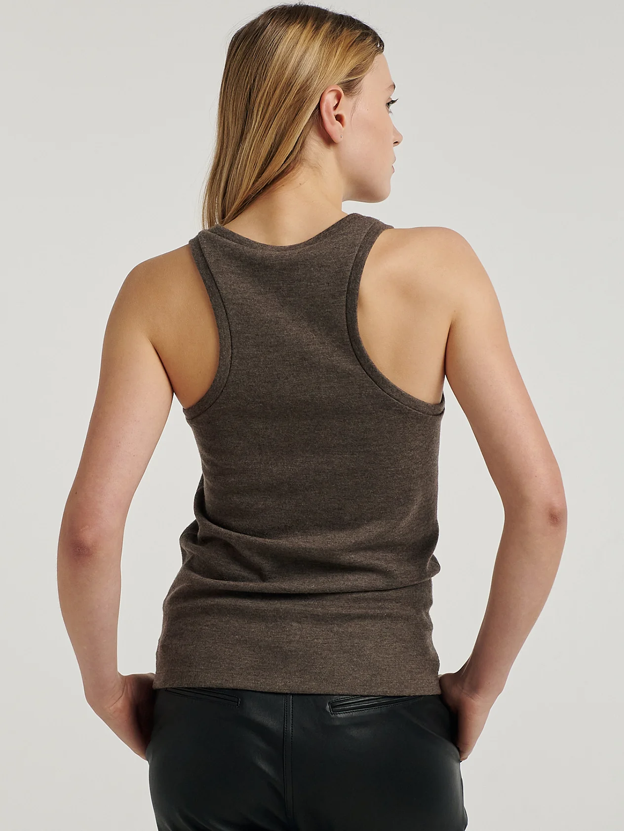 Brown/Natural Cashmere Vest - Image 3