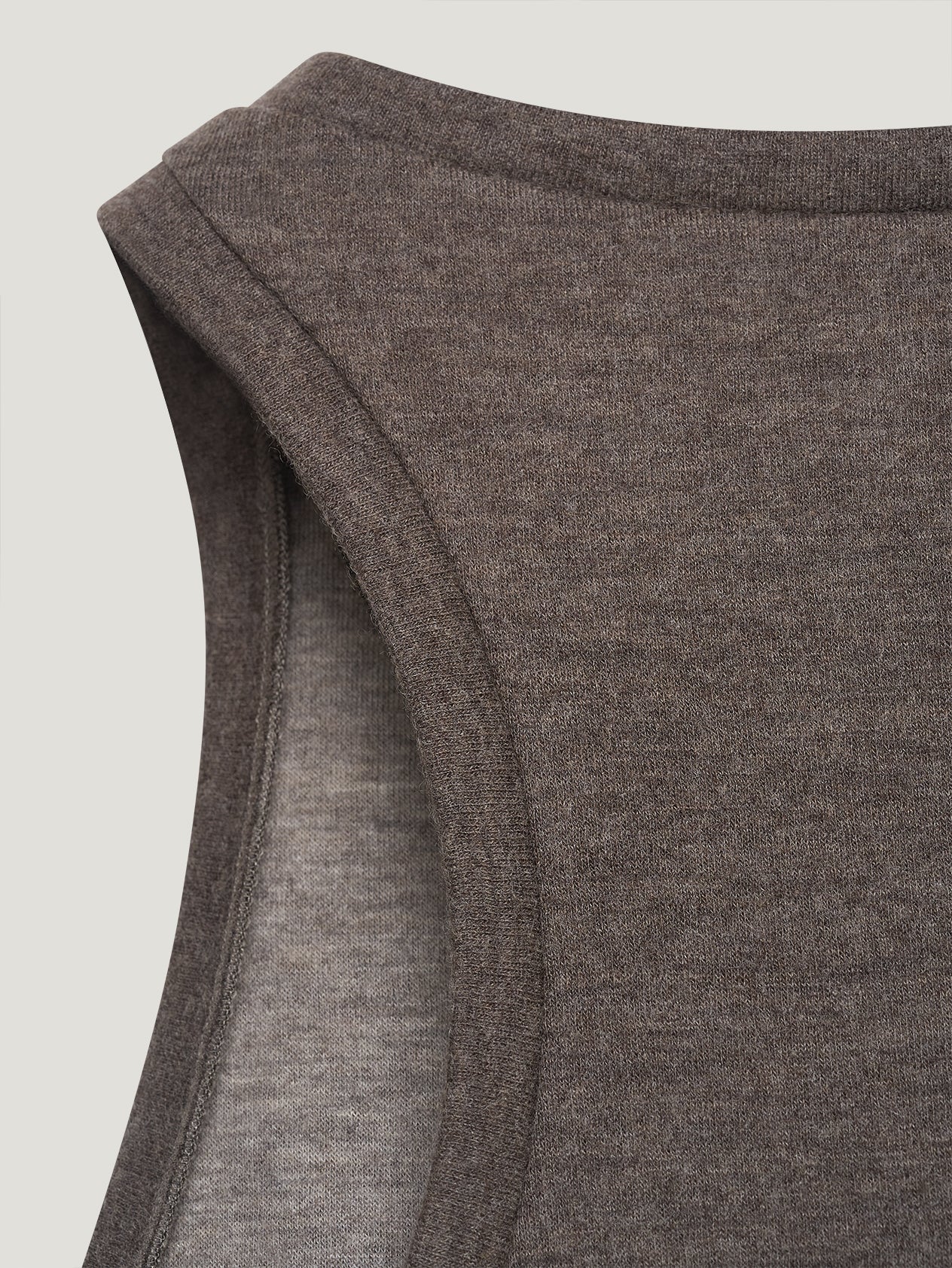 Brown/Natural Cashmere Vest - Image 7