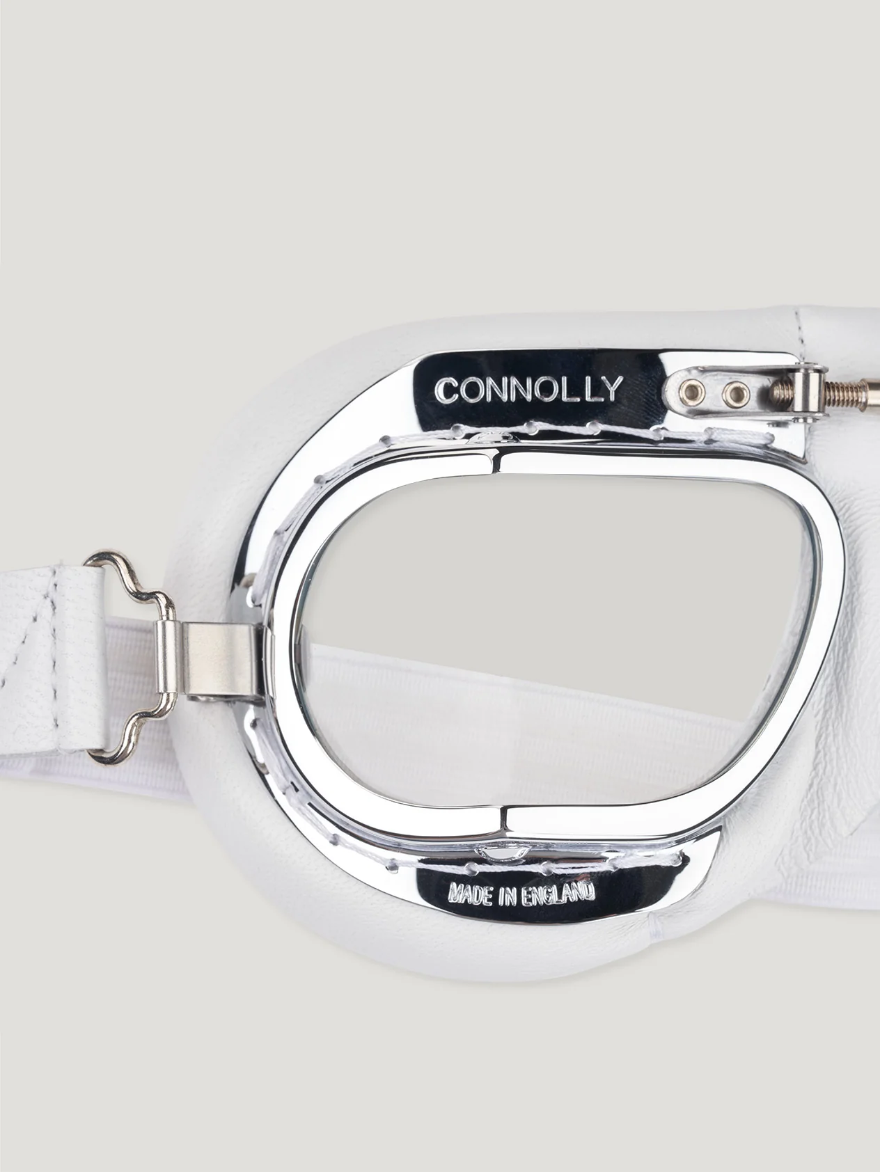 White CB Driving Goggles - Image 3