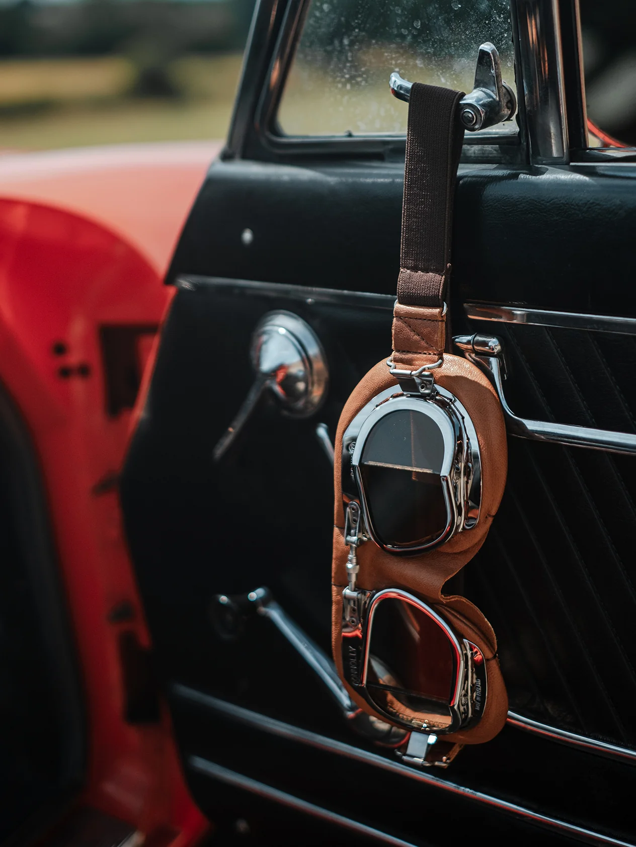 Dark Tan CB Tinted Driving Goggles - Image 2