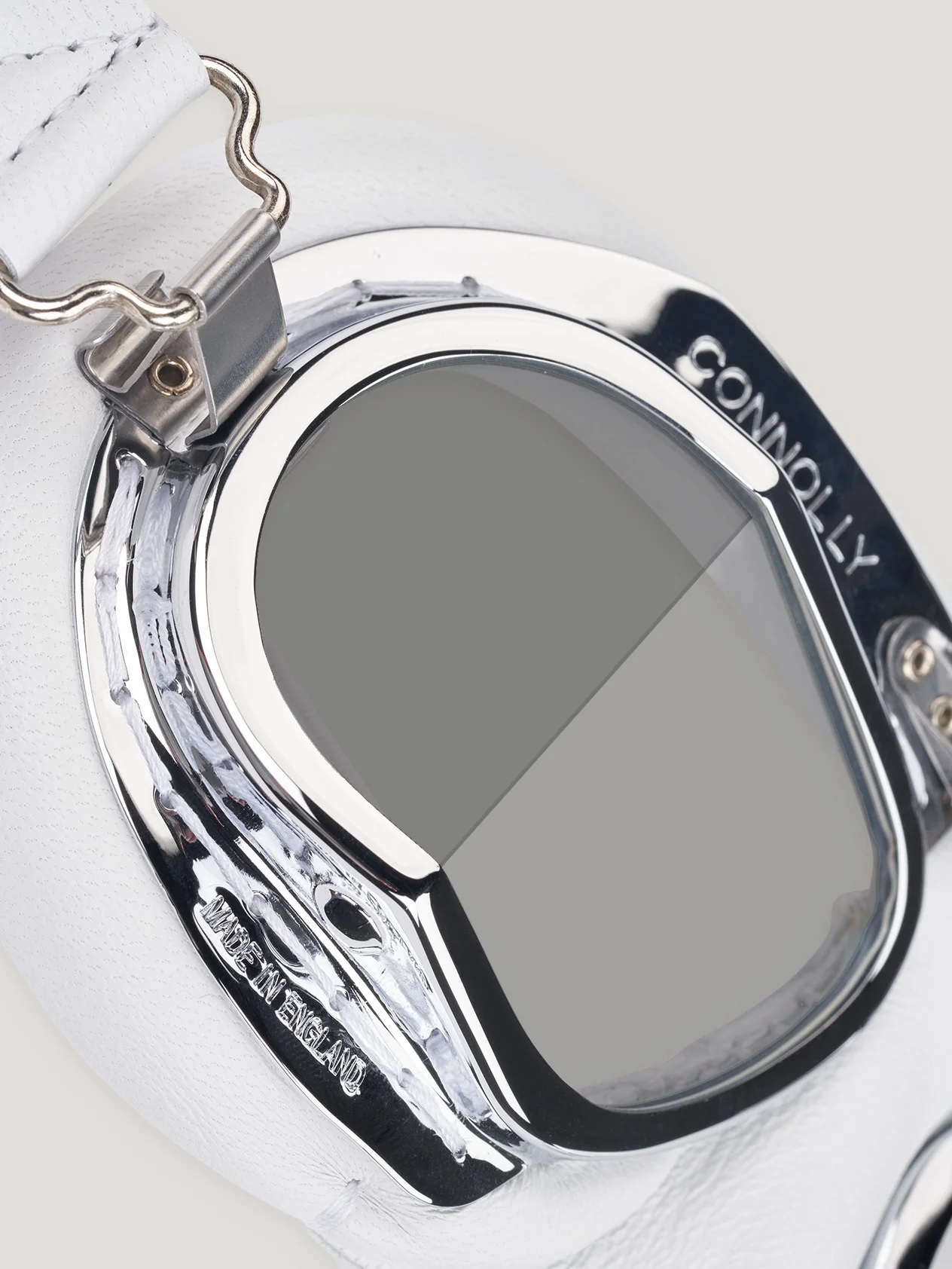 White CB Tinted Driving Goggles - Image 2