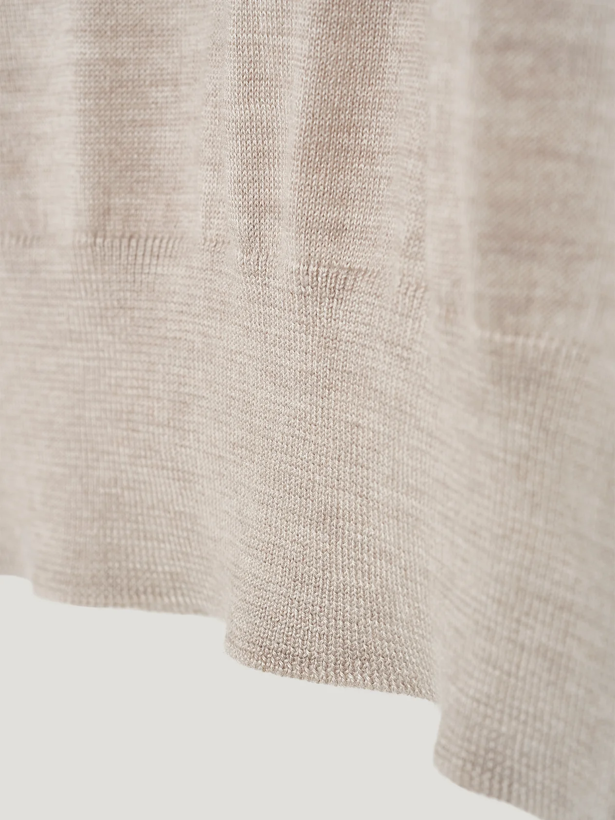 Ecru Classic Cashmere & Silk T-Shirt - Image 4
