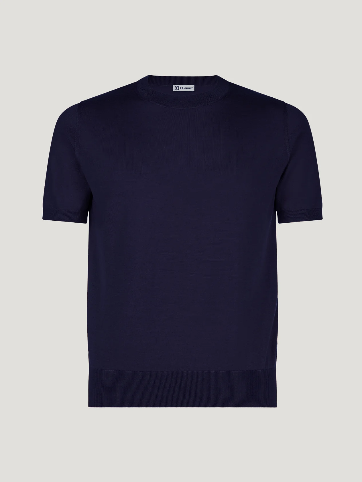 Navy Classic Cashmere & Silk T-Shirt