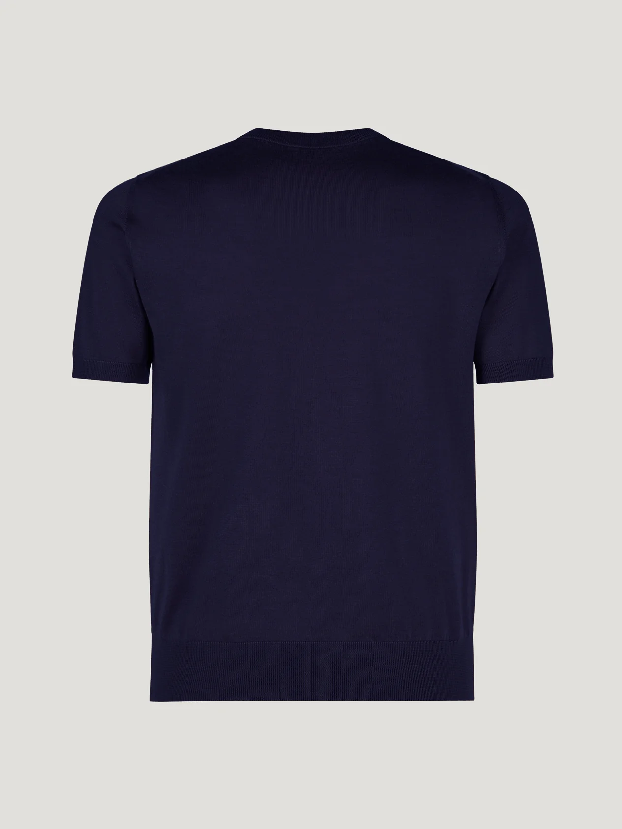Navy Classic Cashmere & Silk T-Shirt - Image 2