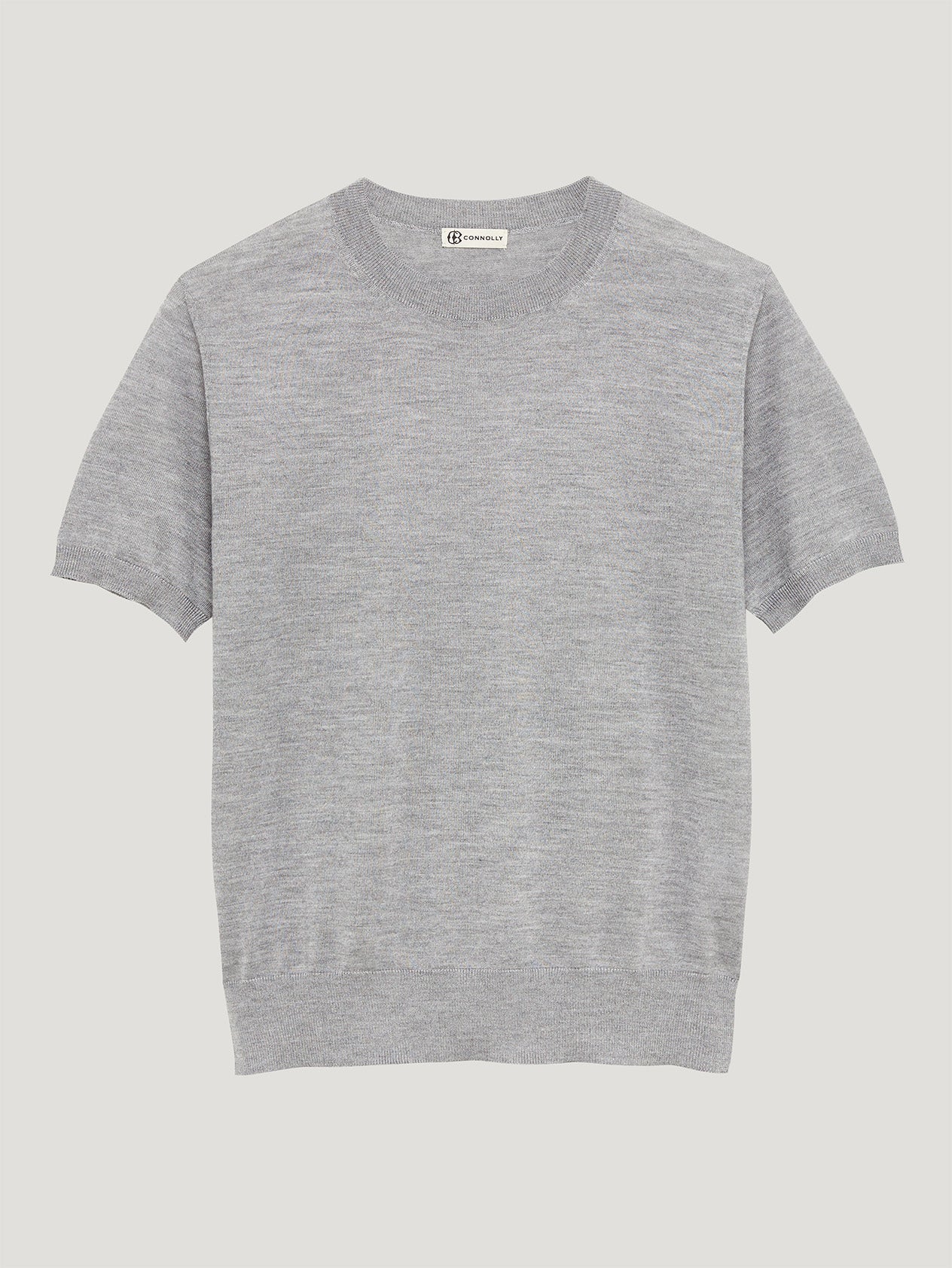 School Grey Classic Cashmere & Silk T-Shirt