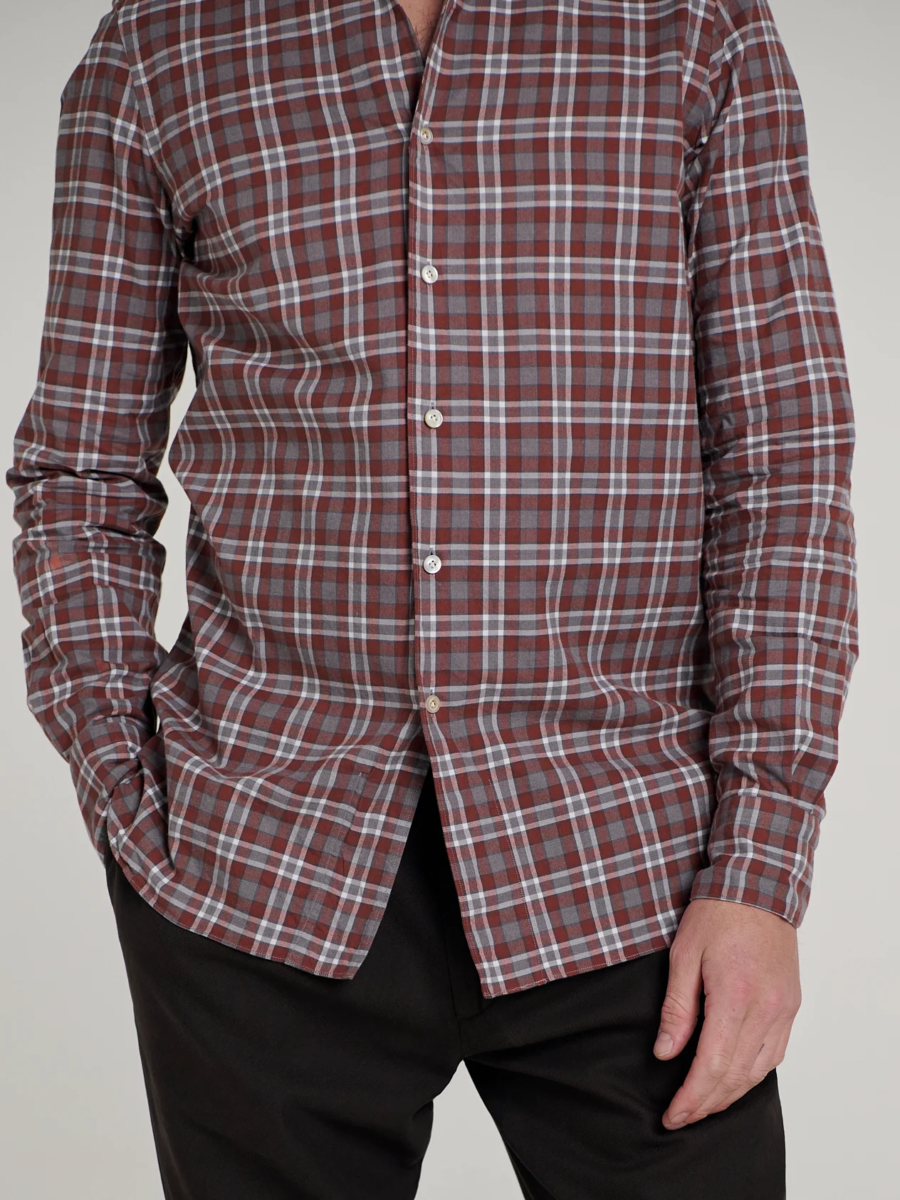 Tobacco/Grey Comfort Hand Finish Shirt - Image 7