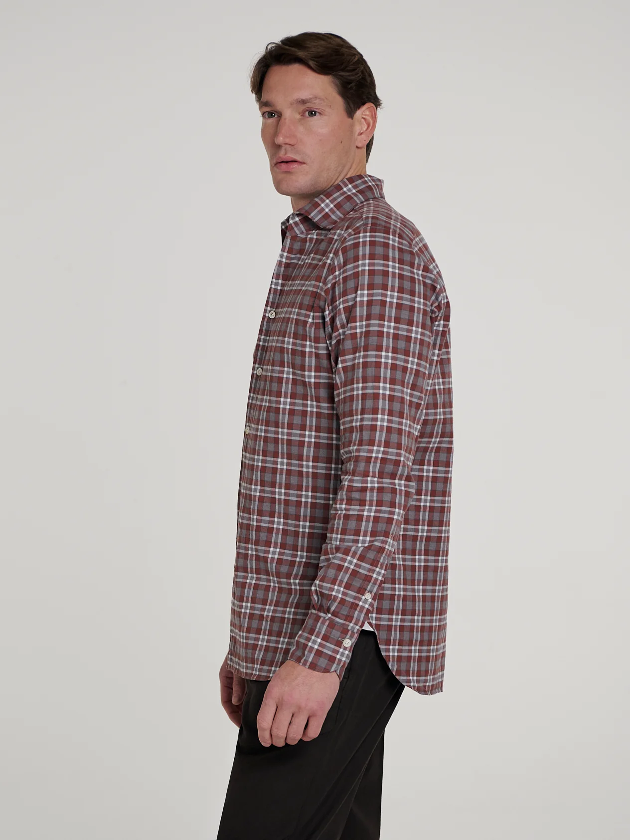 Tobacco/Grey Comfort Hand Finish Shirt - Image 8
