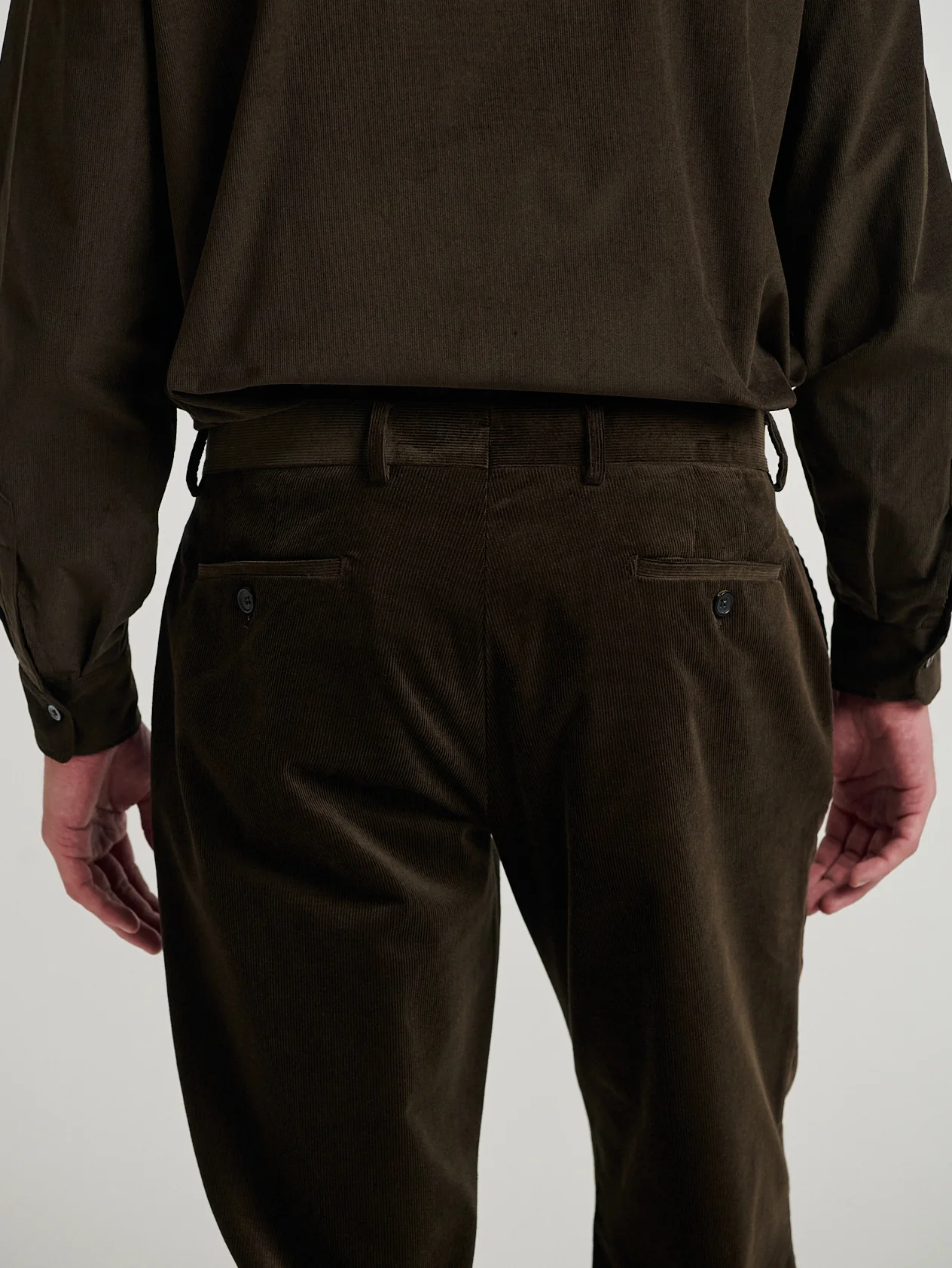 Dark Brown Cord Trousers - Image 4