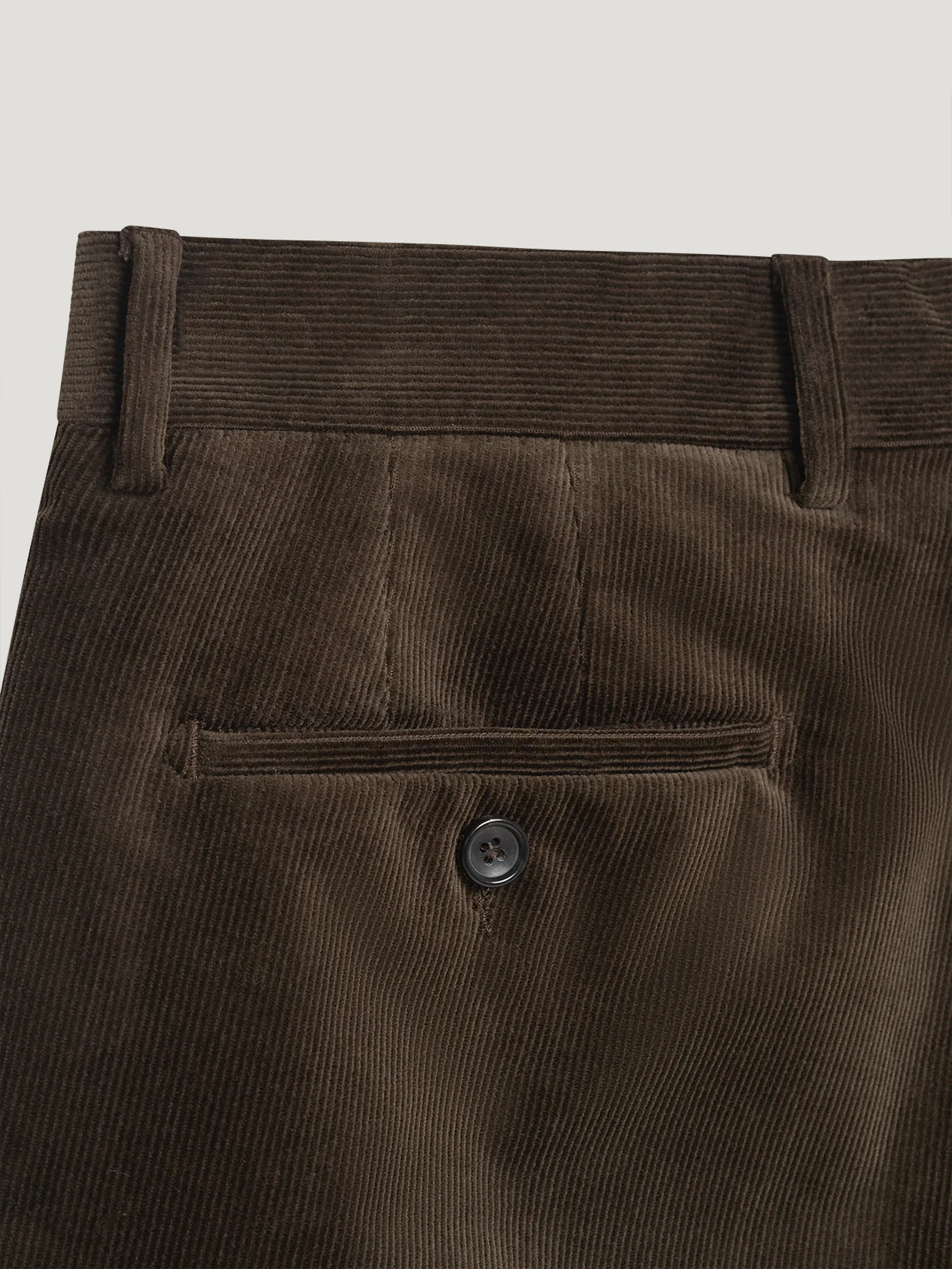 Dark Brown Cord Trousers - Image 9