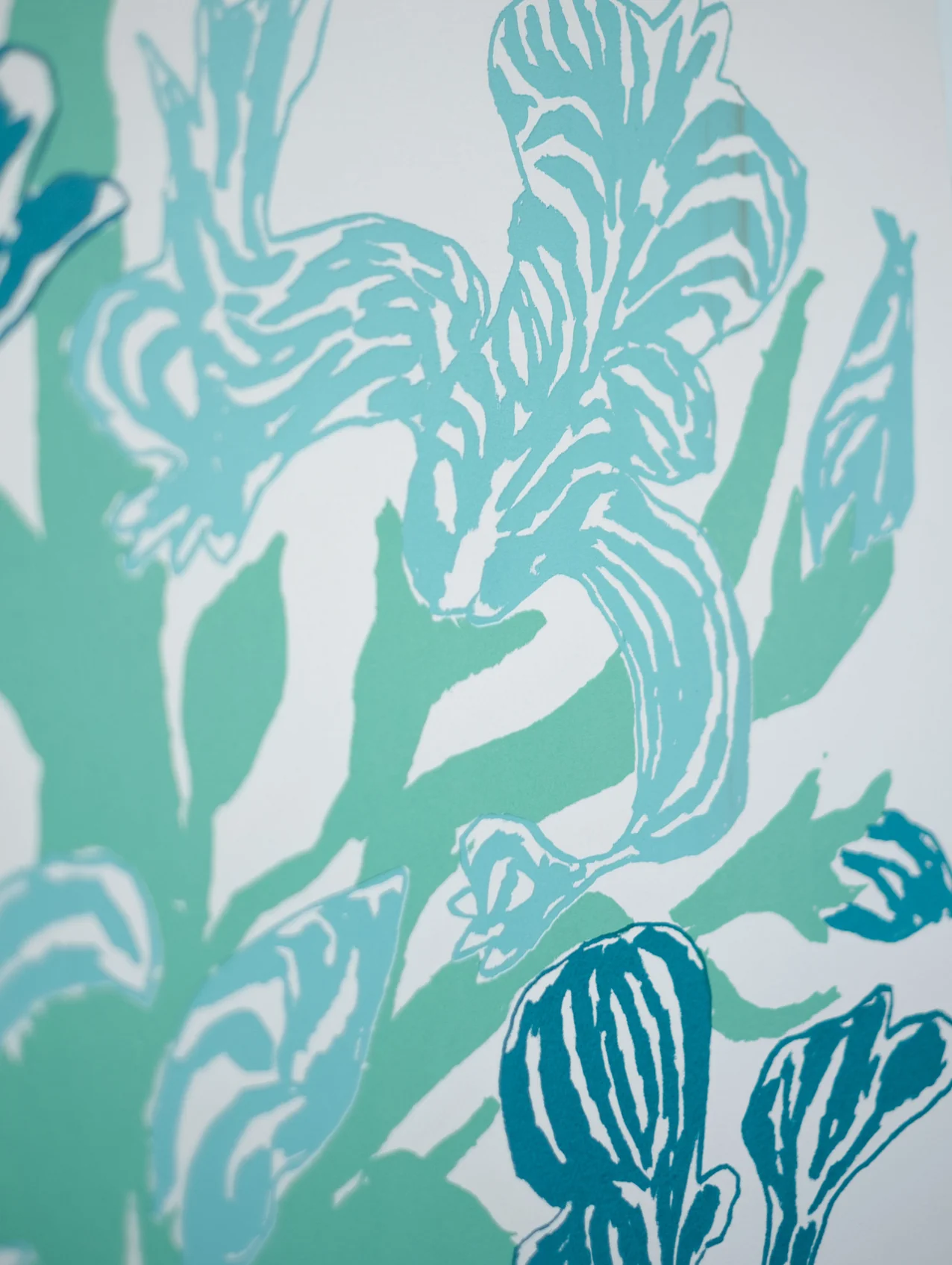 Blue Cut Flowers: Triptych Screen Print - Image 5