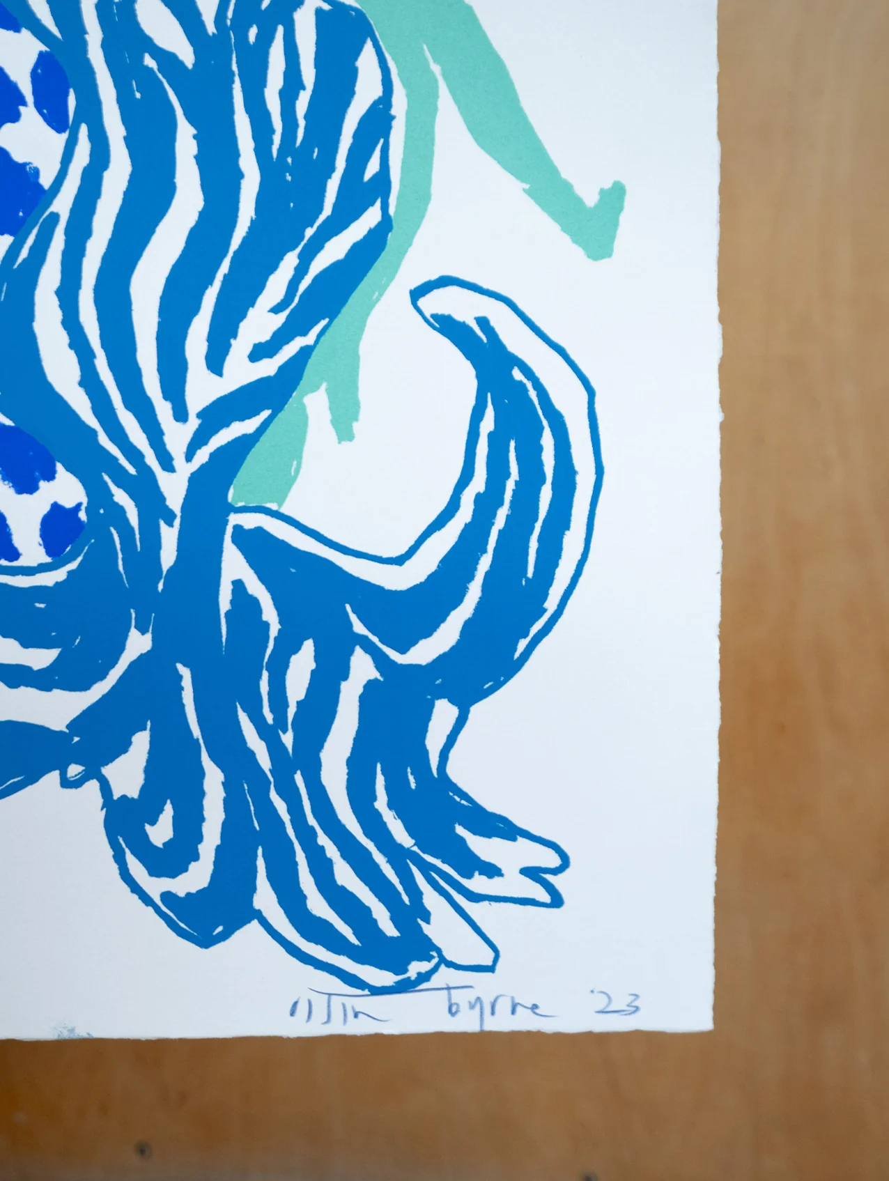 Blue Cut Flowers: Triptych Screen Print - Image 8