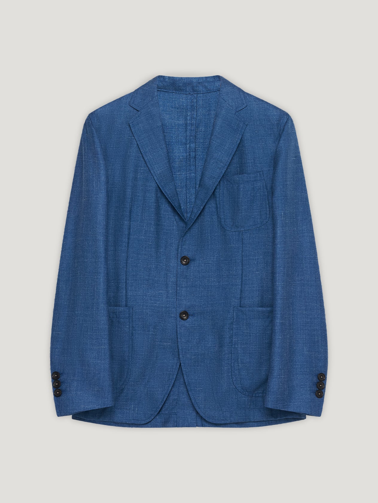 Cobalt Delon Silk Linen Jacket