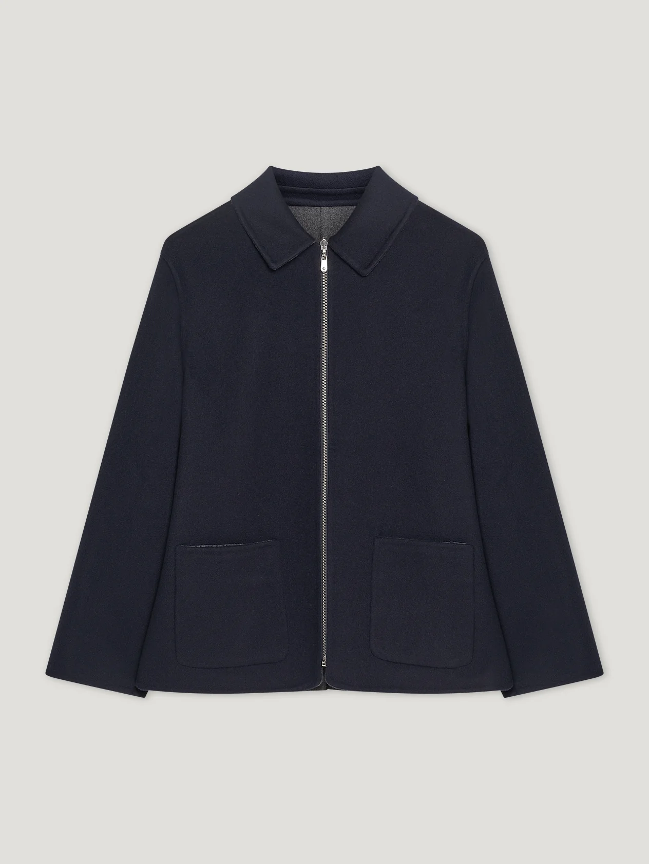 Navy/Grey Double Face Reversible Jacket - Image 14