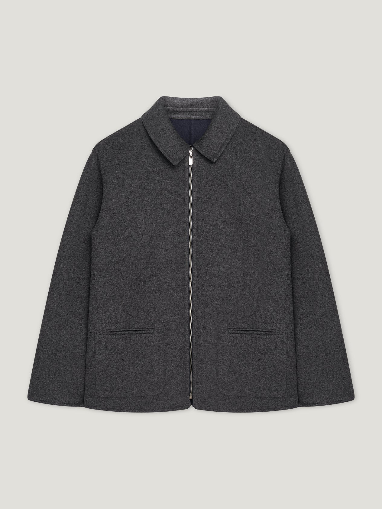 Navy/Grey Double Face Reversible Jacket - Image 2