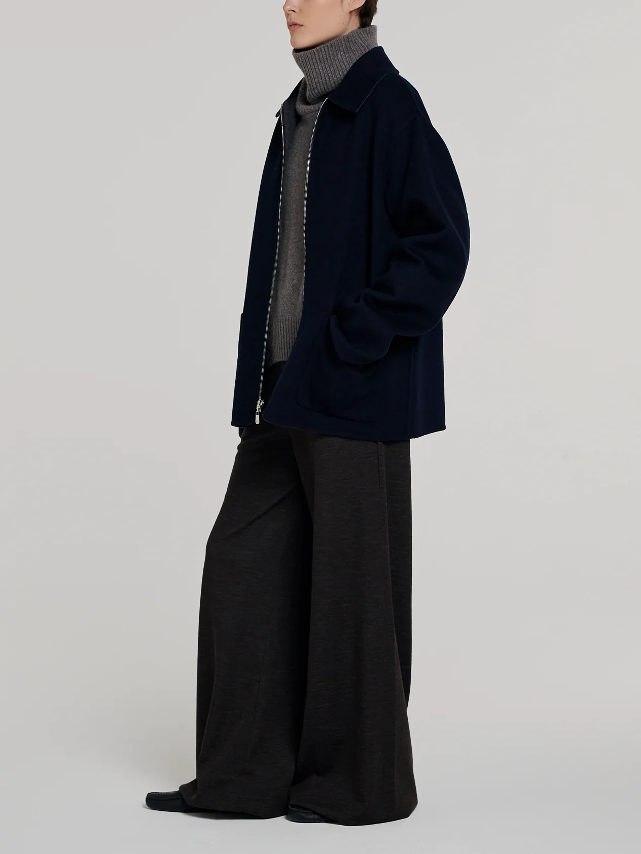 Navy/Grey Double Face Reversible Jacket - Image 4