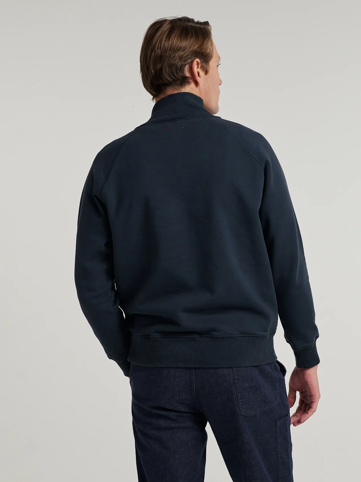 Navy Embroidered Driving Sweatshirt - Image 3