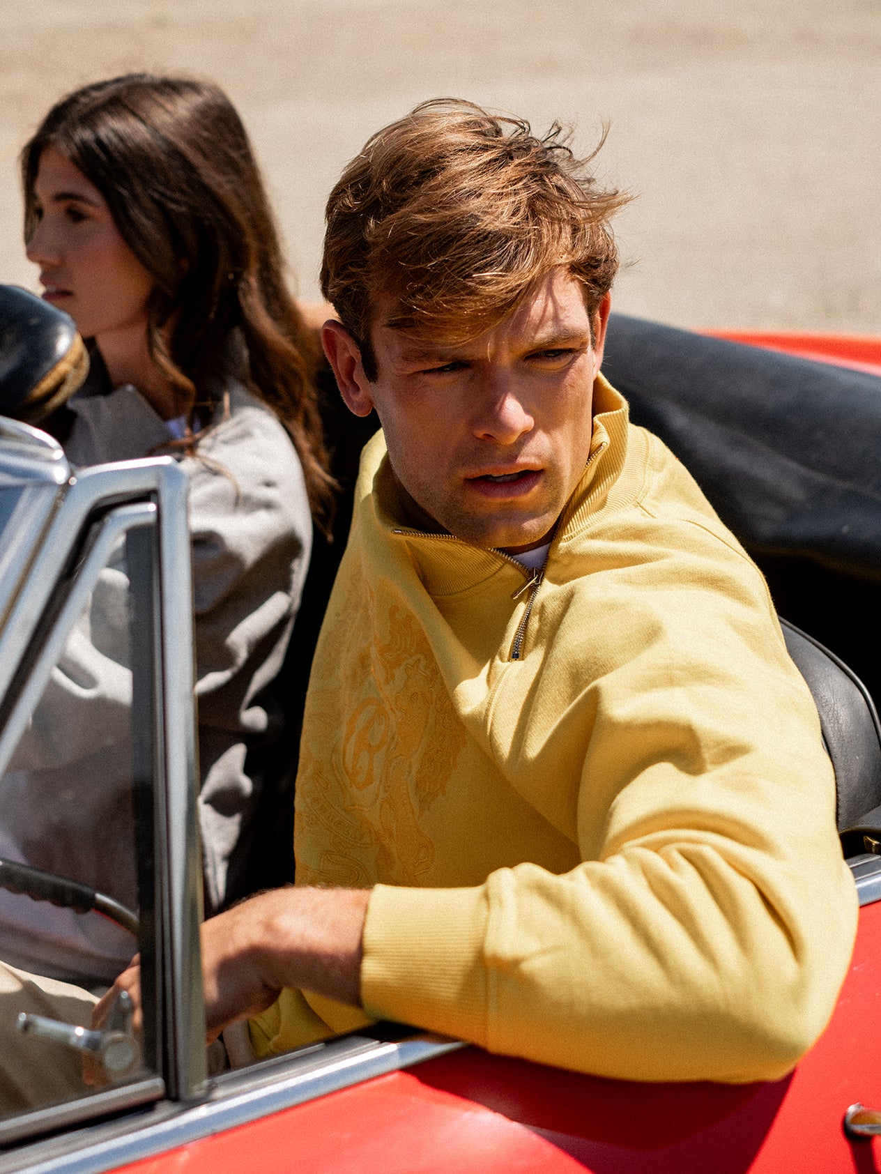 Yellow Embroidered Driving Sweatshirt - Image 5