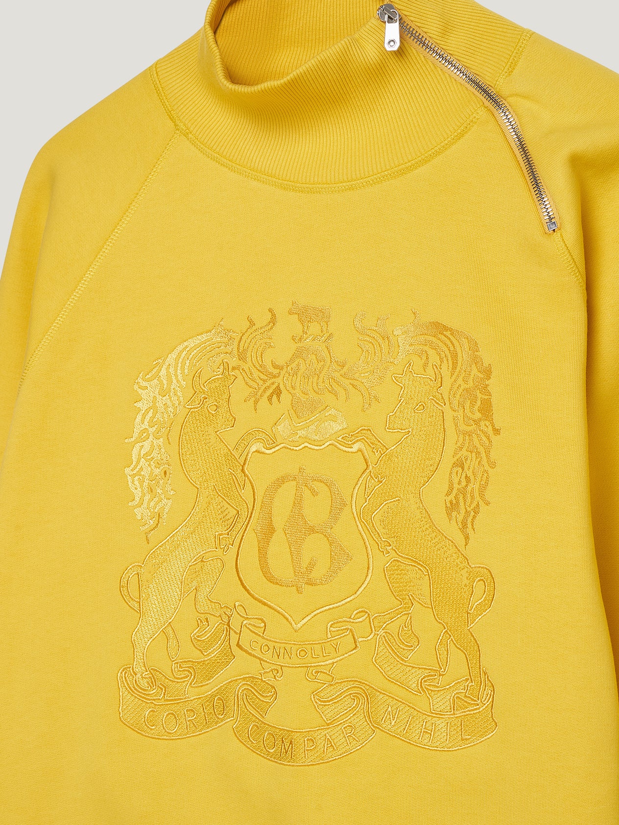 Yellow Embroidered Driving Sweatshirt - Image 7