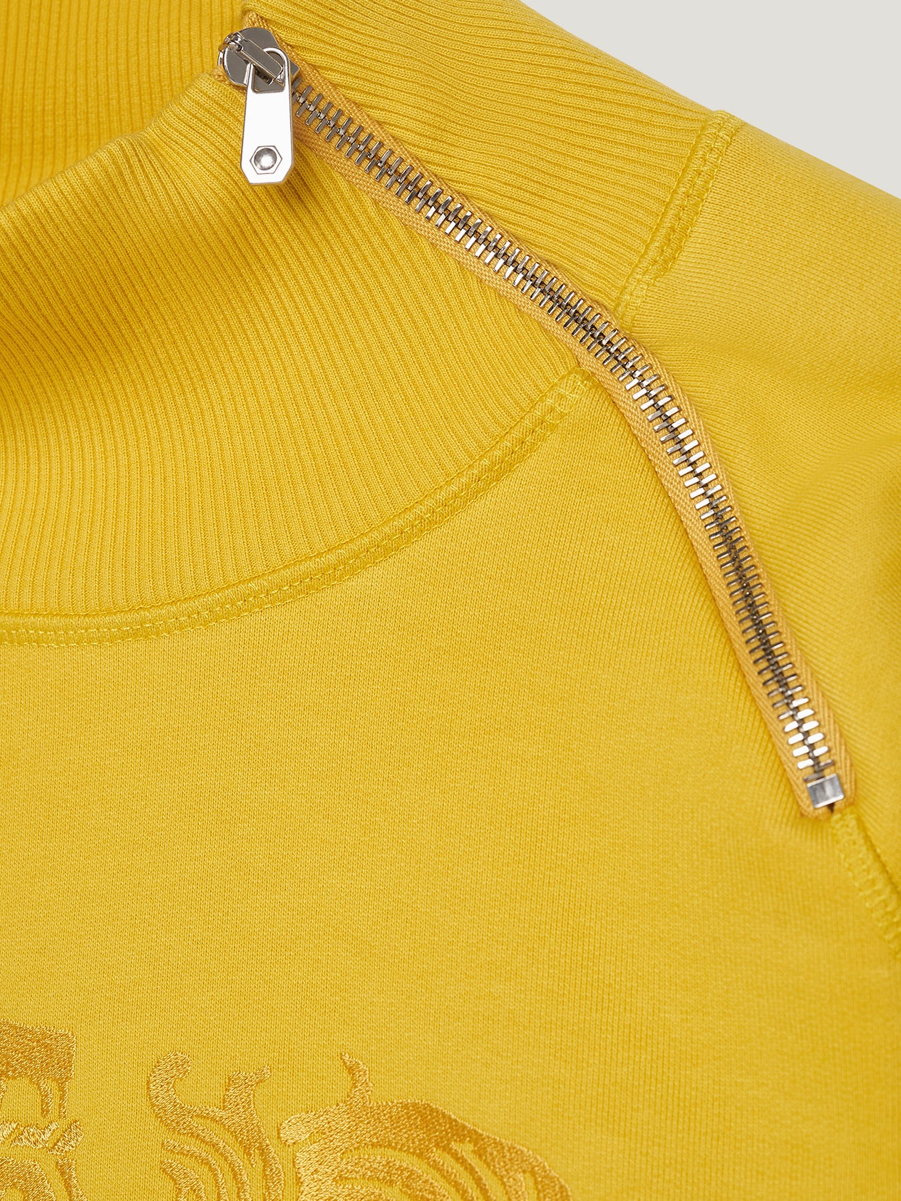 Yellow Embroidered Driving Sweatshirt - Image 9