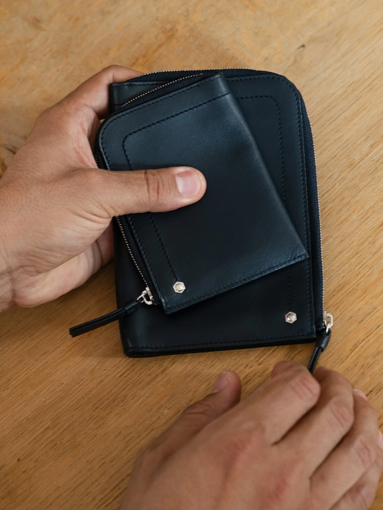 Dark Green Hex Half Medium Wallet 1945 - Image 3