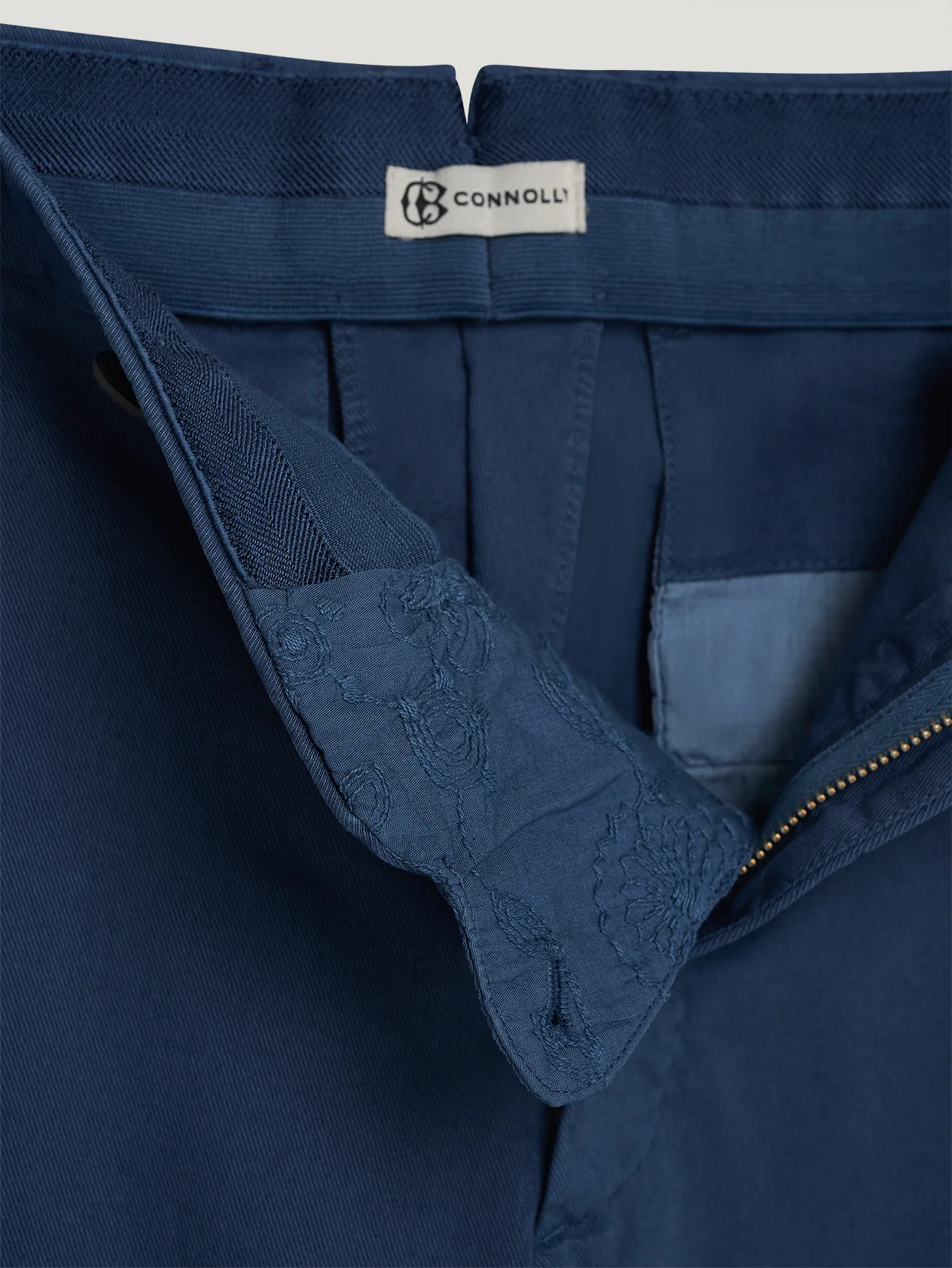 Navy Japanese Twill Trousers - Image 3