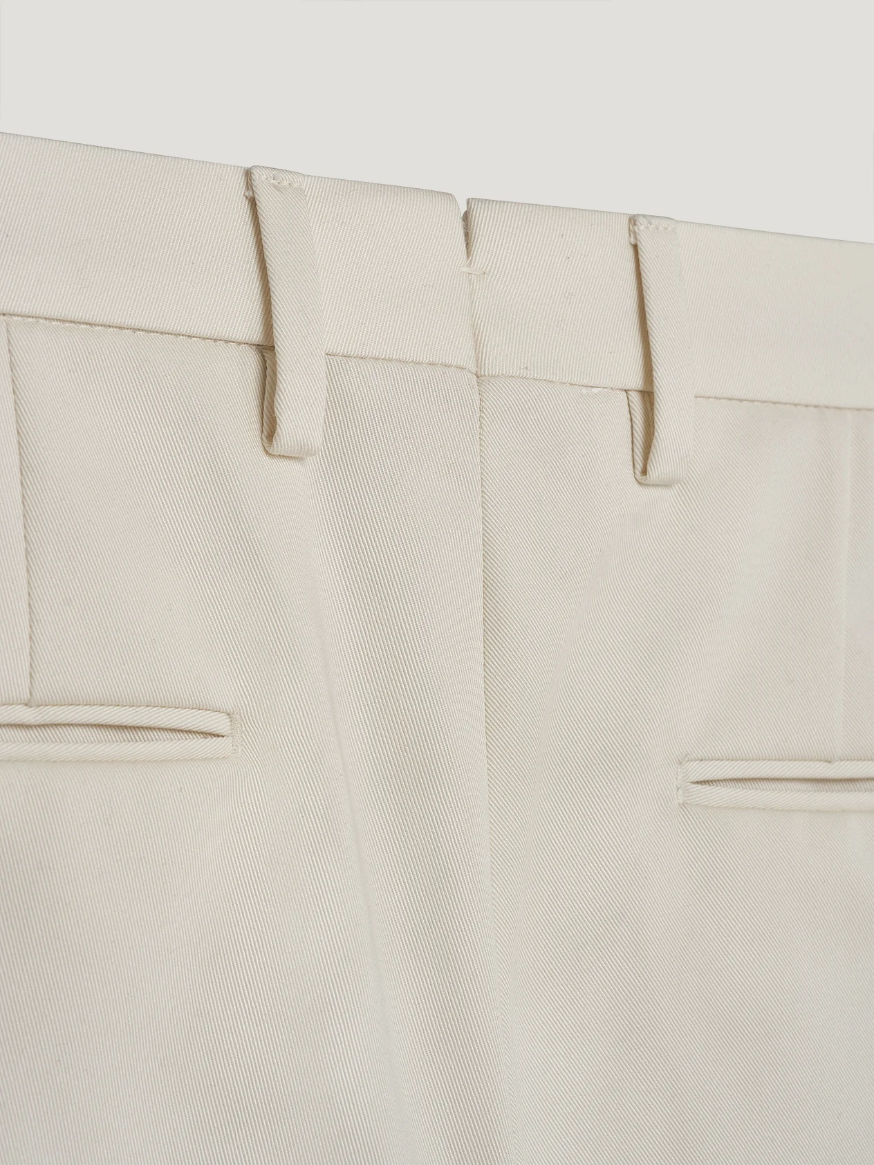 White Japanese Twill Trousers - Image 3