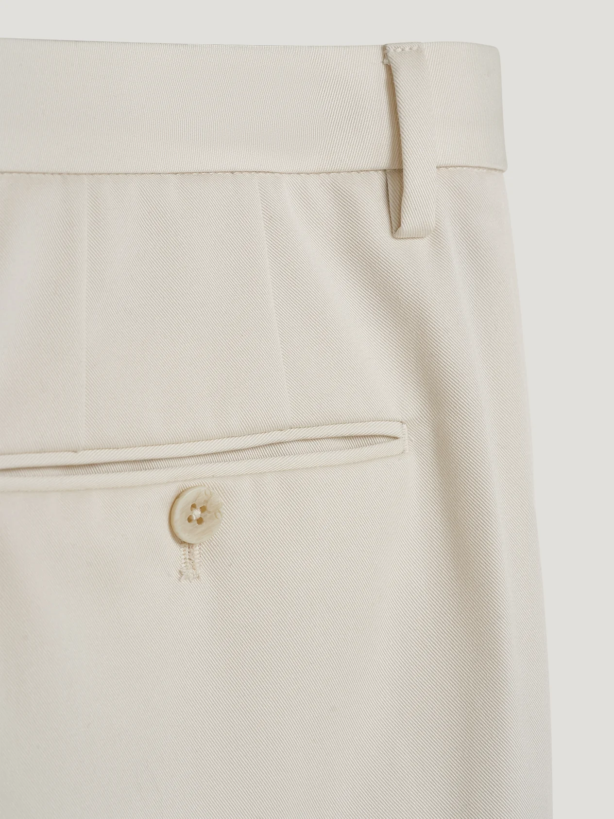 White Japanese Twill Trousers - Image 4
