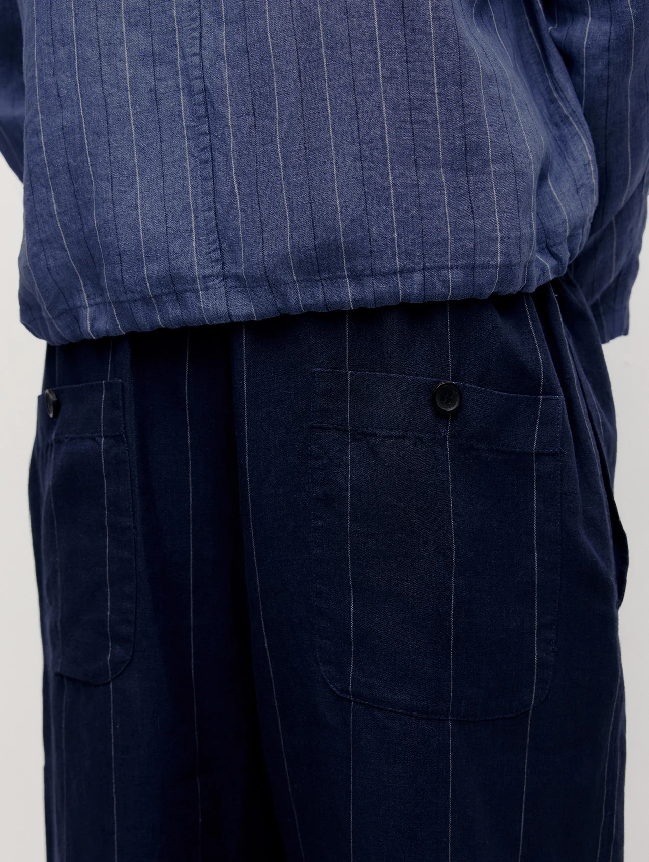 Navy Joes Linen Trousers - Image 3