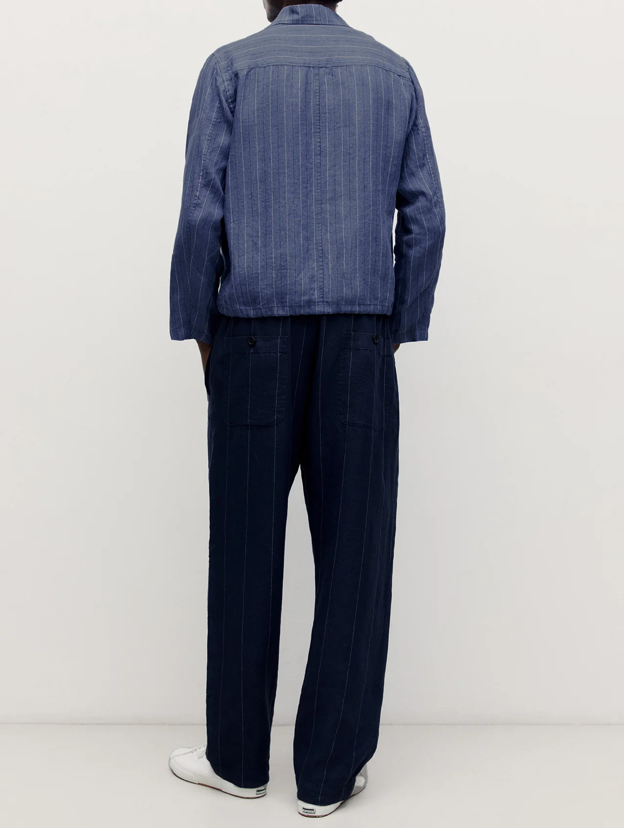 Navy Joes Linen Trousers - Image 8