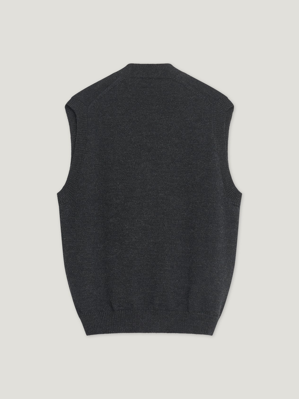 Charcoal Knit Waistcoat - Image 9