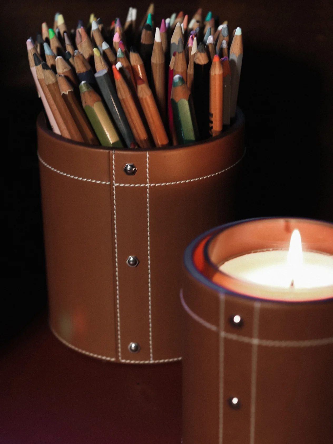 Tan Large Pen Pot - Image 8