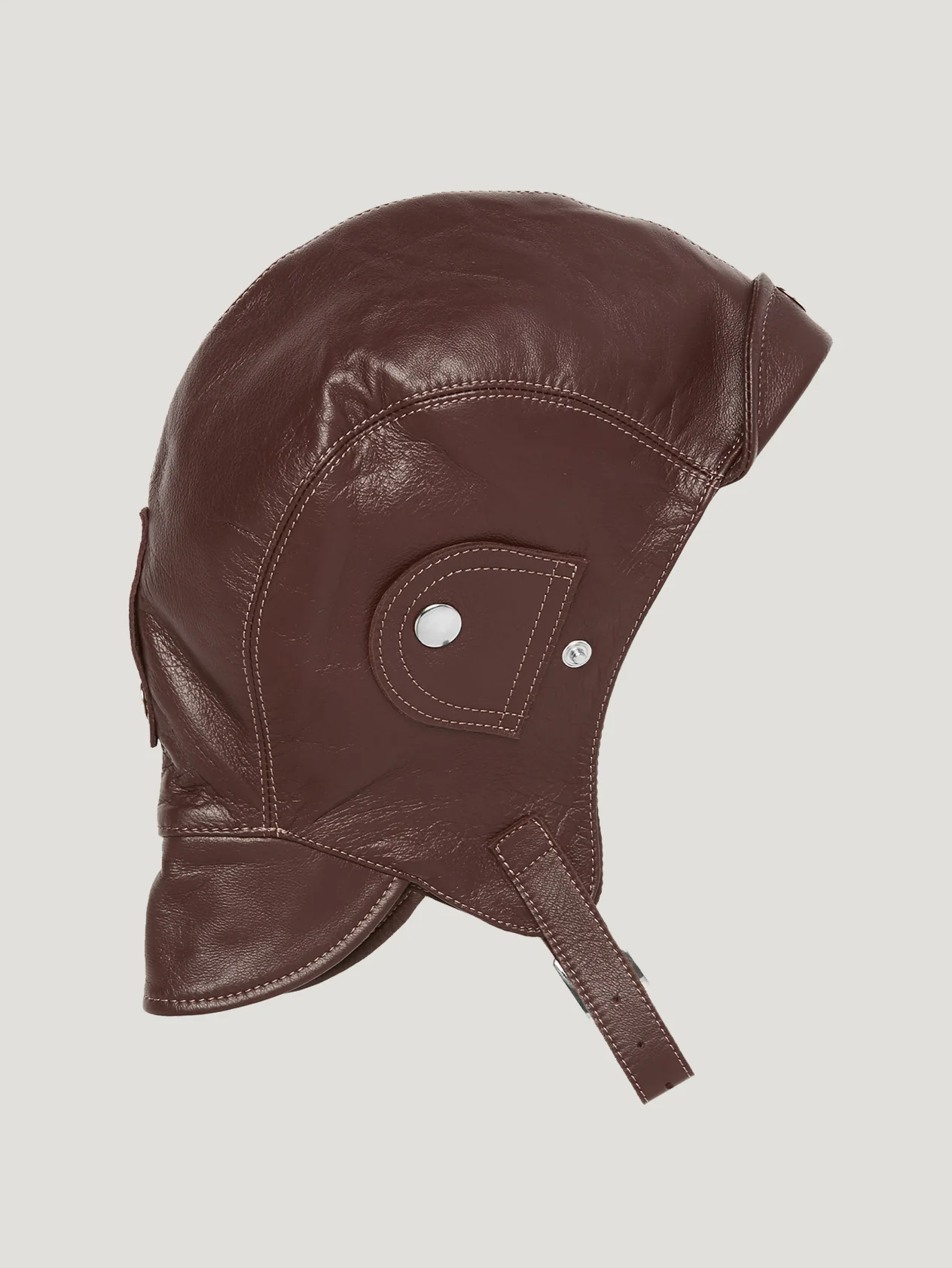 Brown Leather Helmet