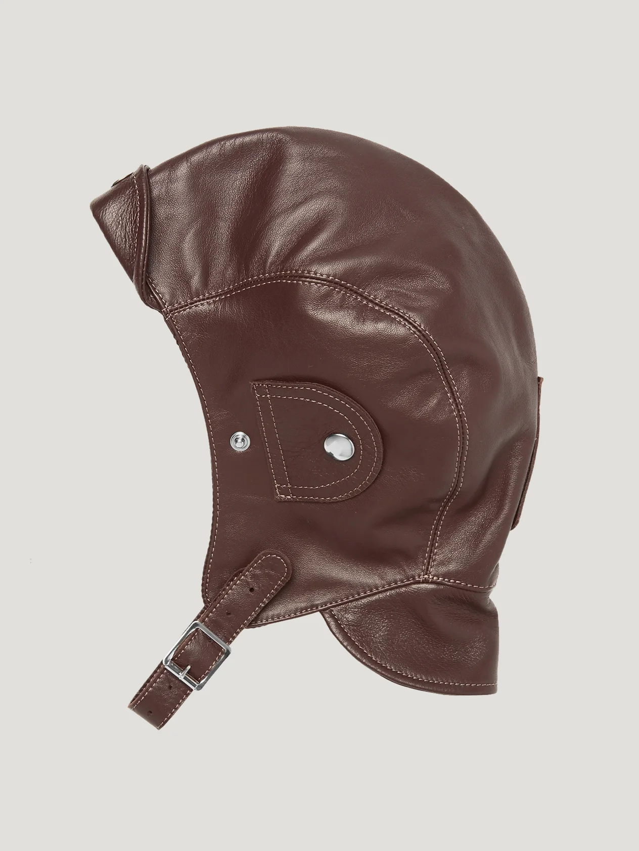 Brown Leather Helmet - Image 3