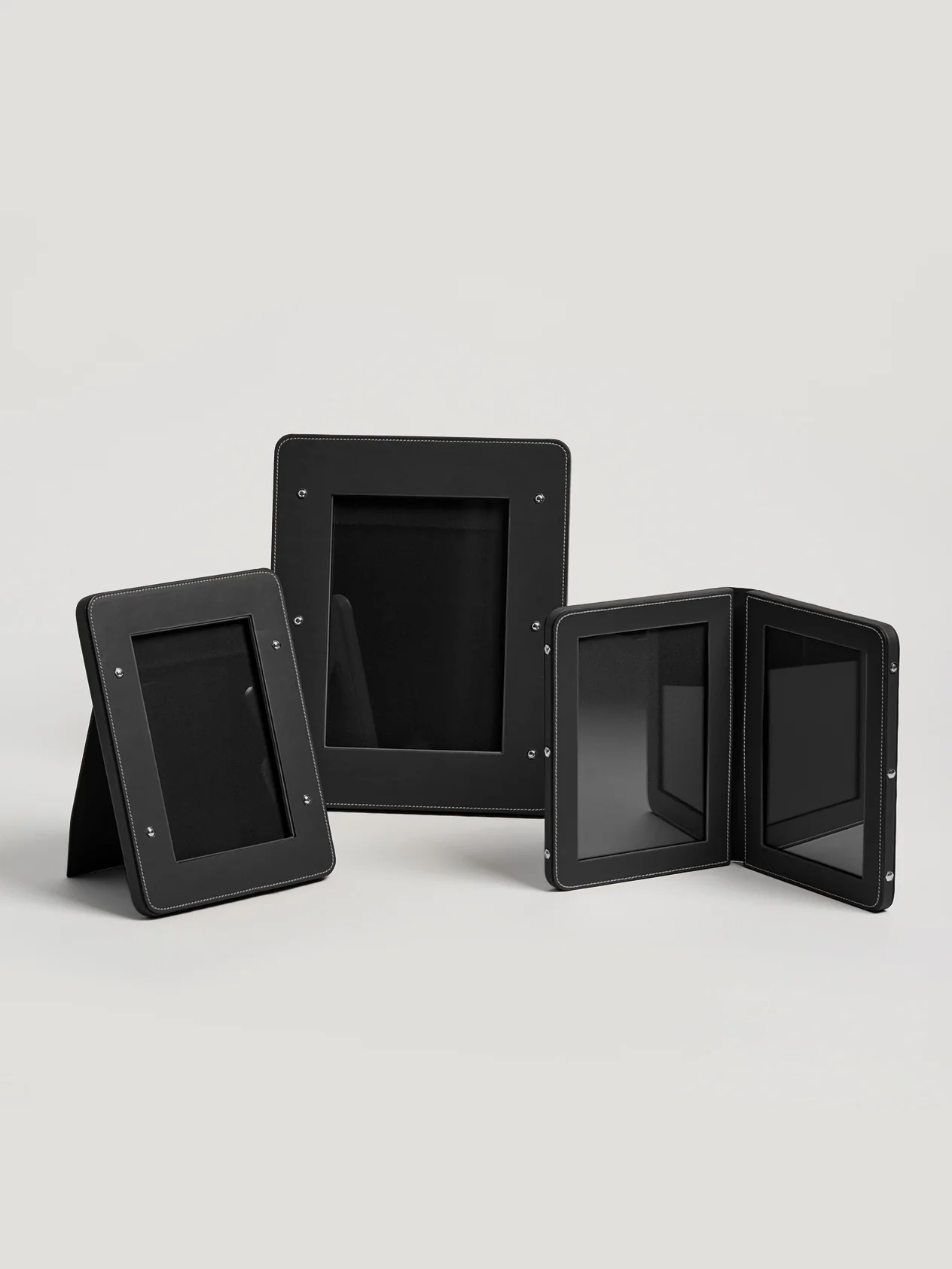 Black Leather Large Photo Frame - Image 4