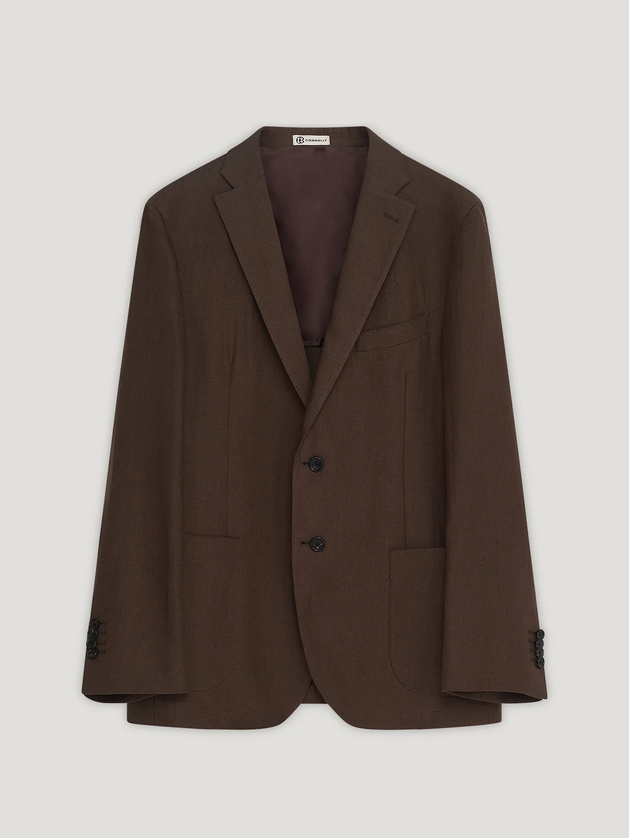 Brown Linen Greenwich Jacket - Image 2