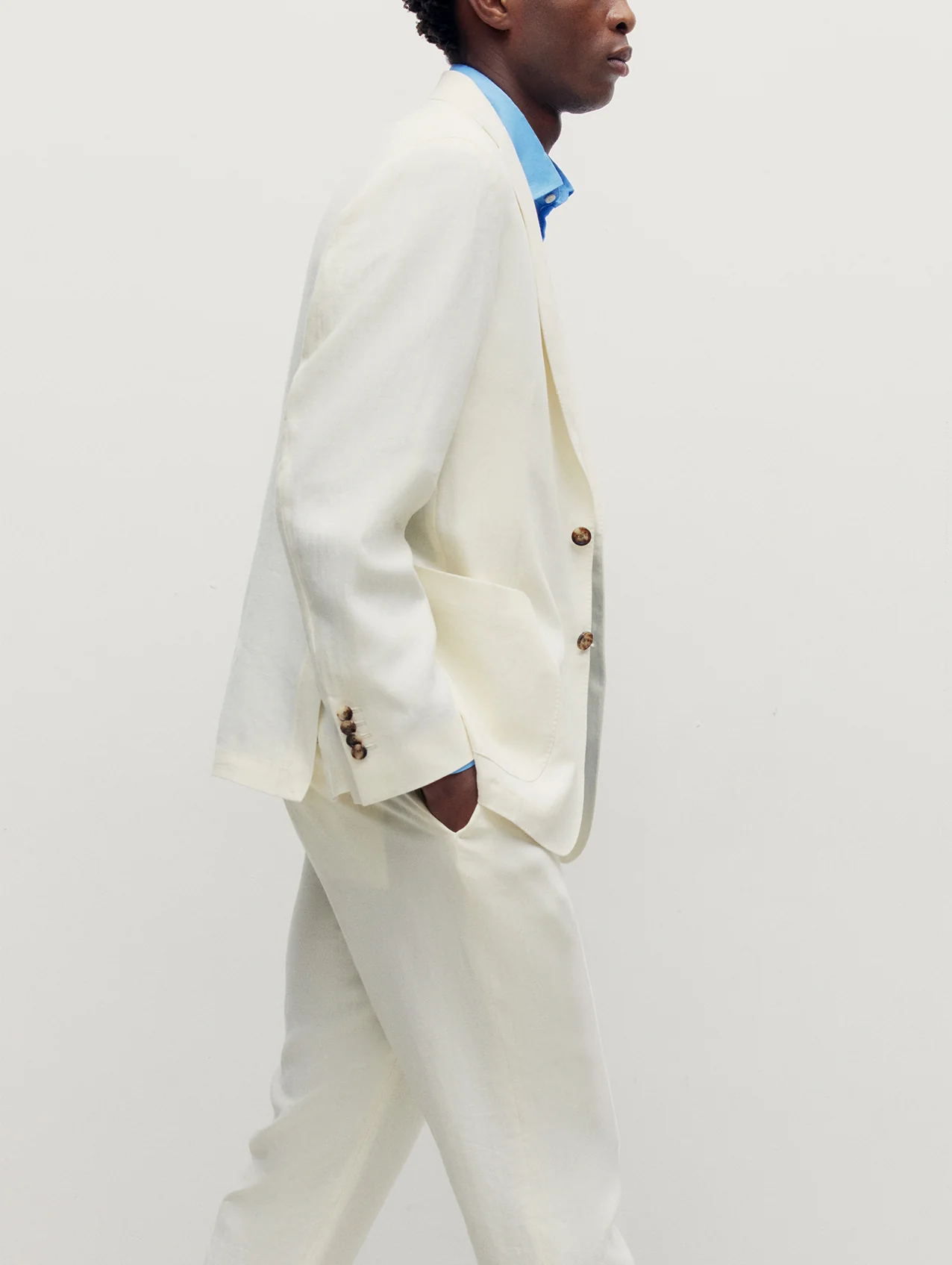 Ivory Linen Greenwich Jacket