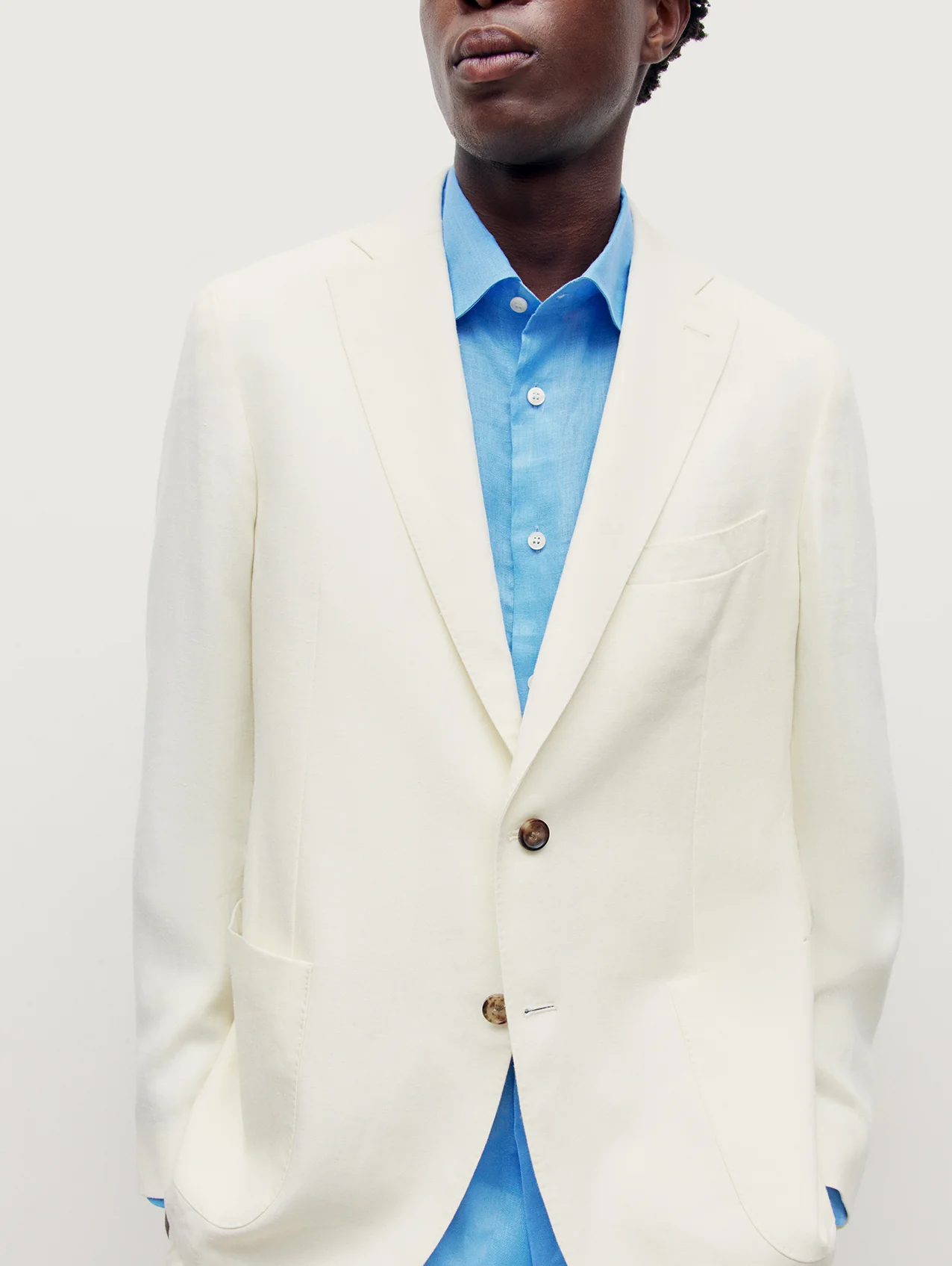 Ivory Linen Greenwich Jacket - Image 2